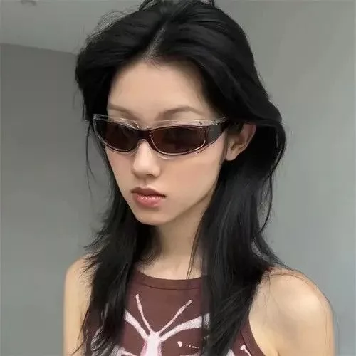 Electric Visual Sunglasses Electric Visual Retro punk sunglasses y2k unisex Brown Avant-Garde