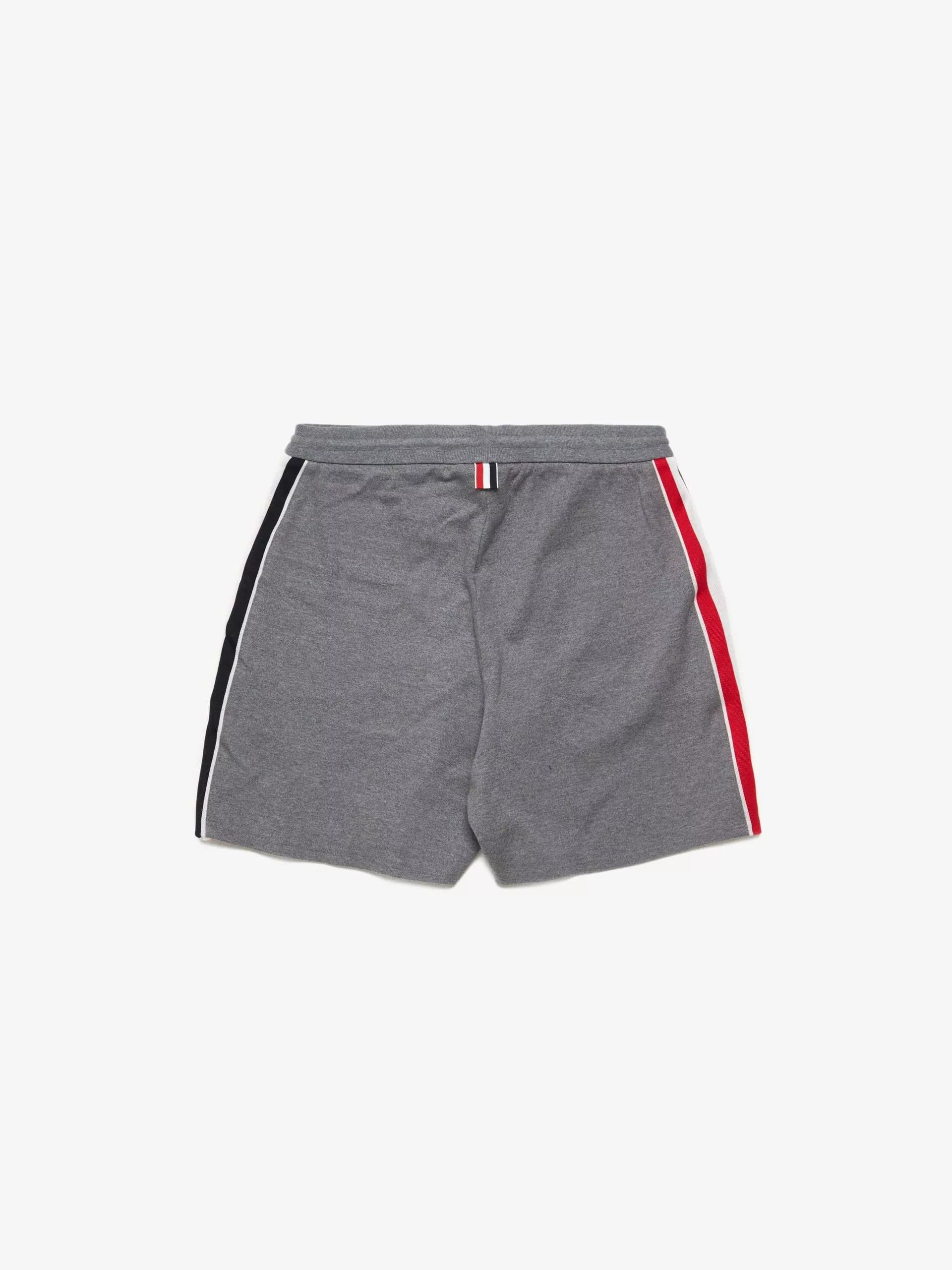 Thom Browne Shorts Thom Browne Gray Cotton Striped Shorts