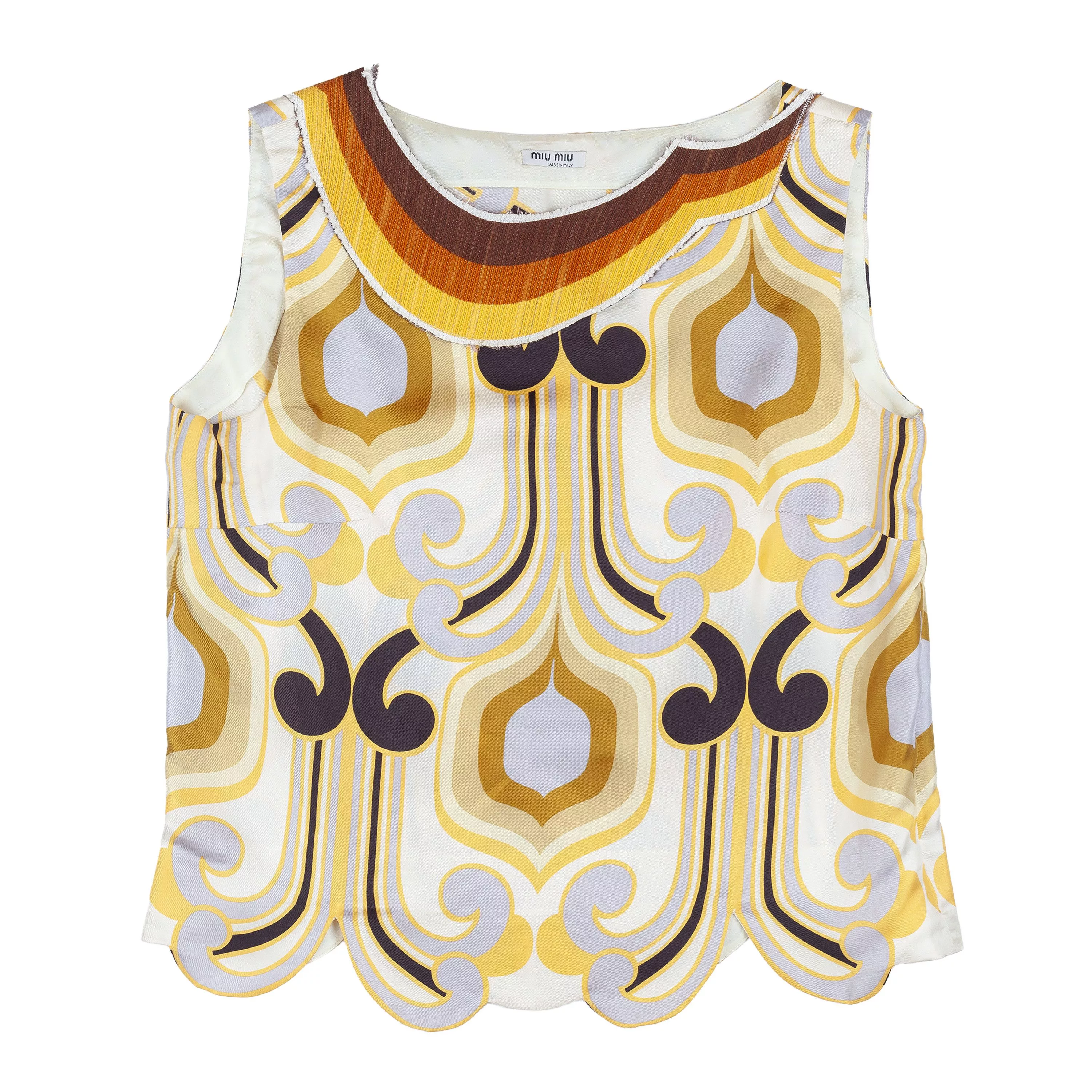 Miu Miu Blouses MIU MIU S/S 2005 Babydoll Silk Top (L) Multi