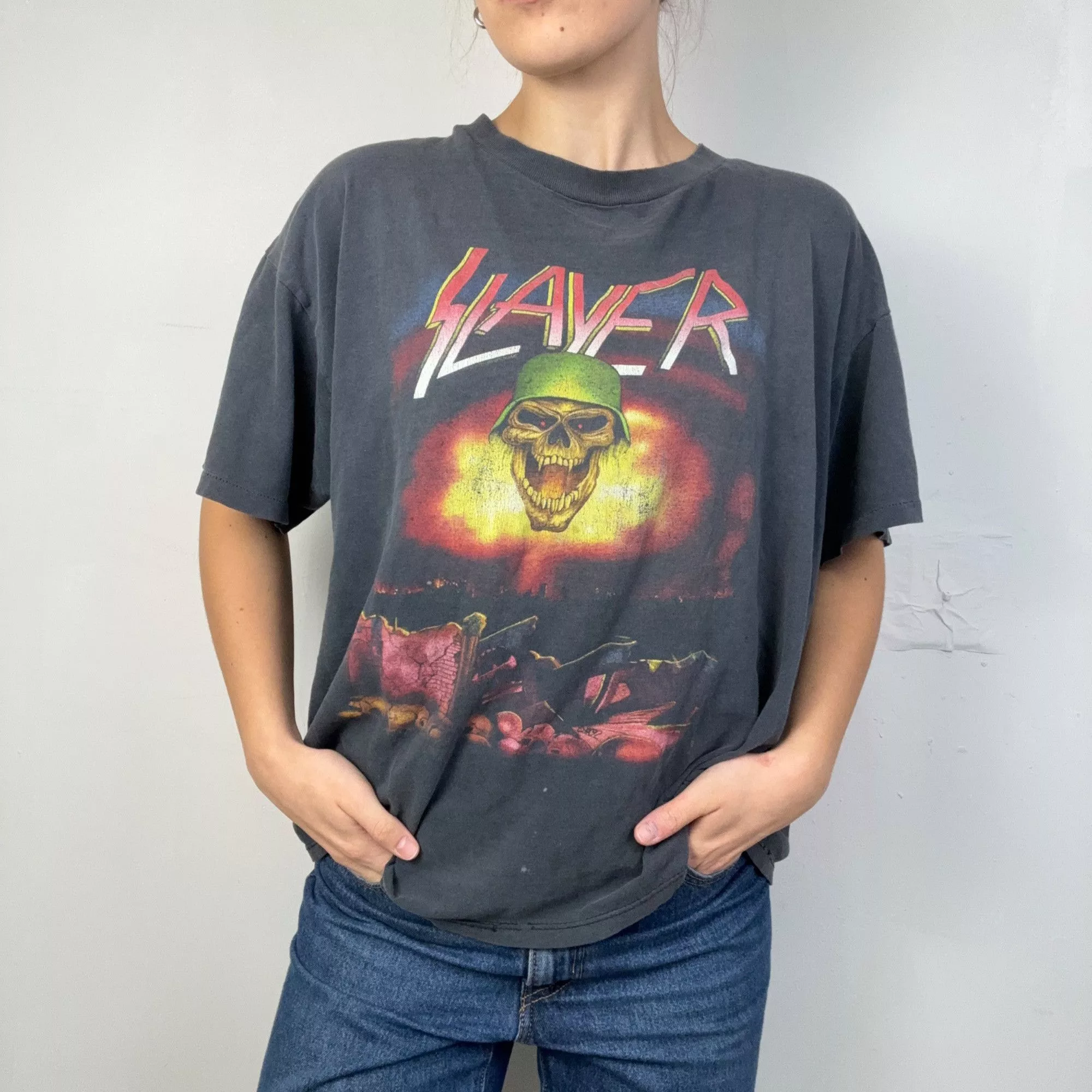 Brockum Short Sleeve T Shirts XL - Vintage Slayer Black Brockum Band T Multi