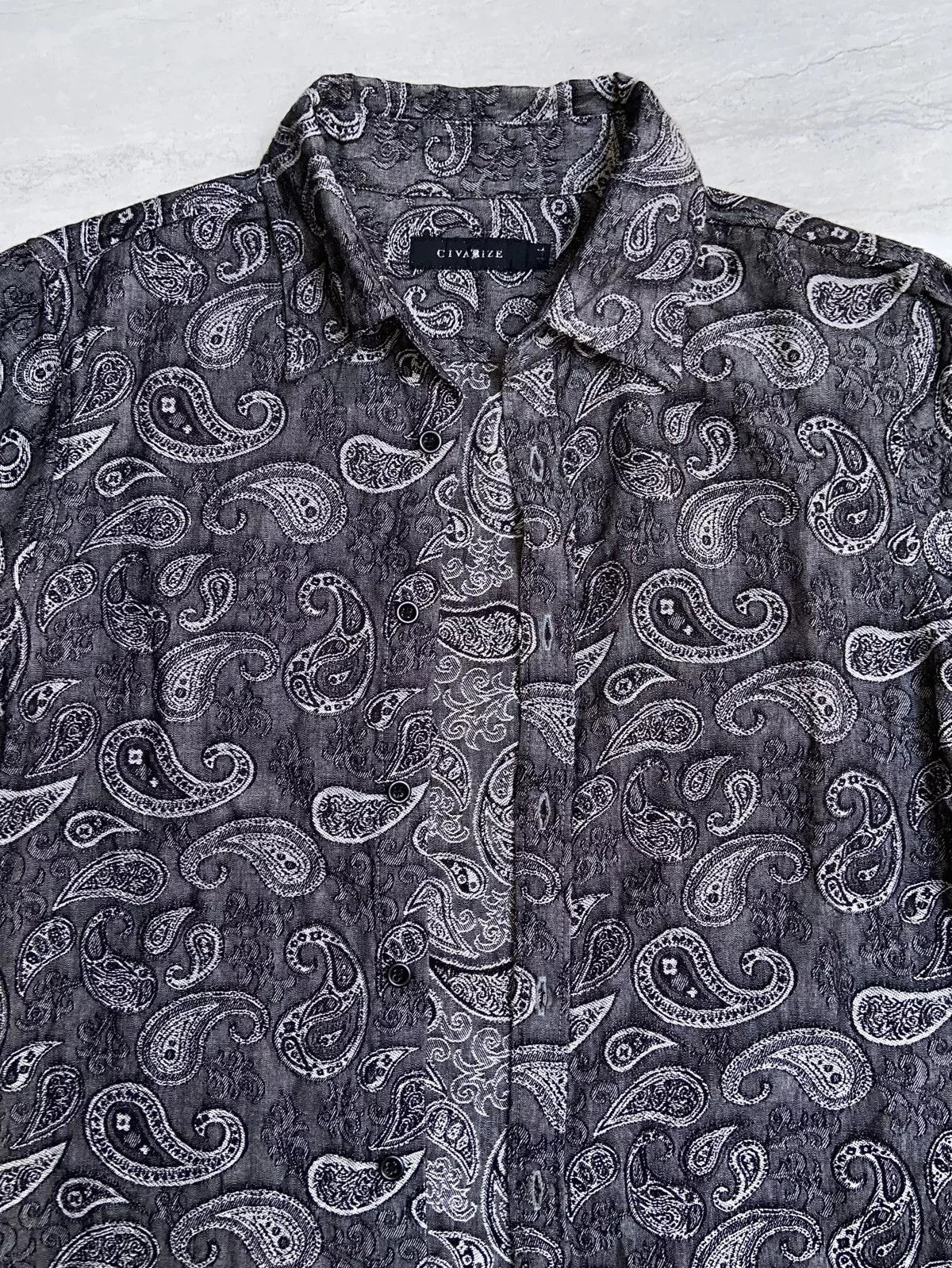 CIVARIZE Shirts Button Ups CIVARIZE Grey Patterned Shirts/Outer Gray