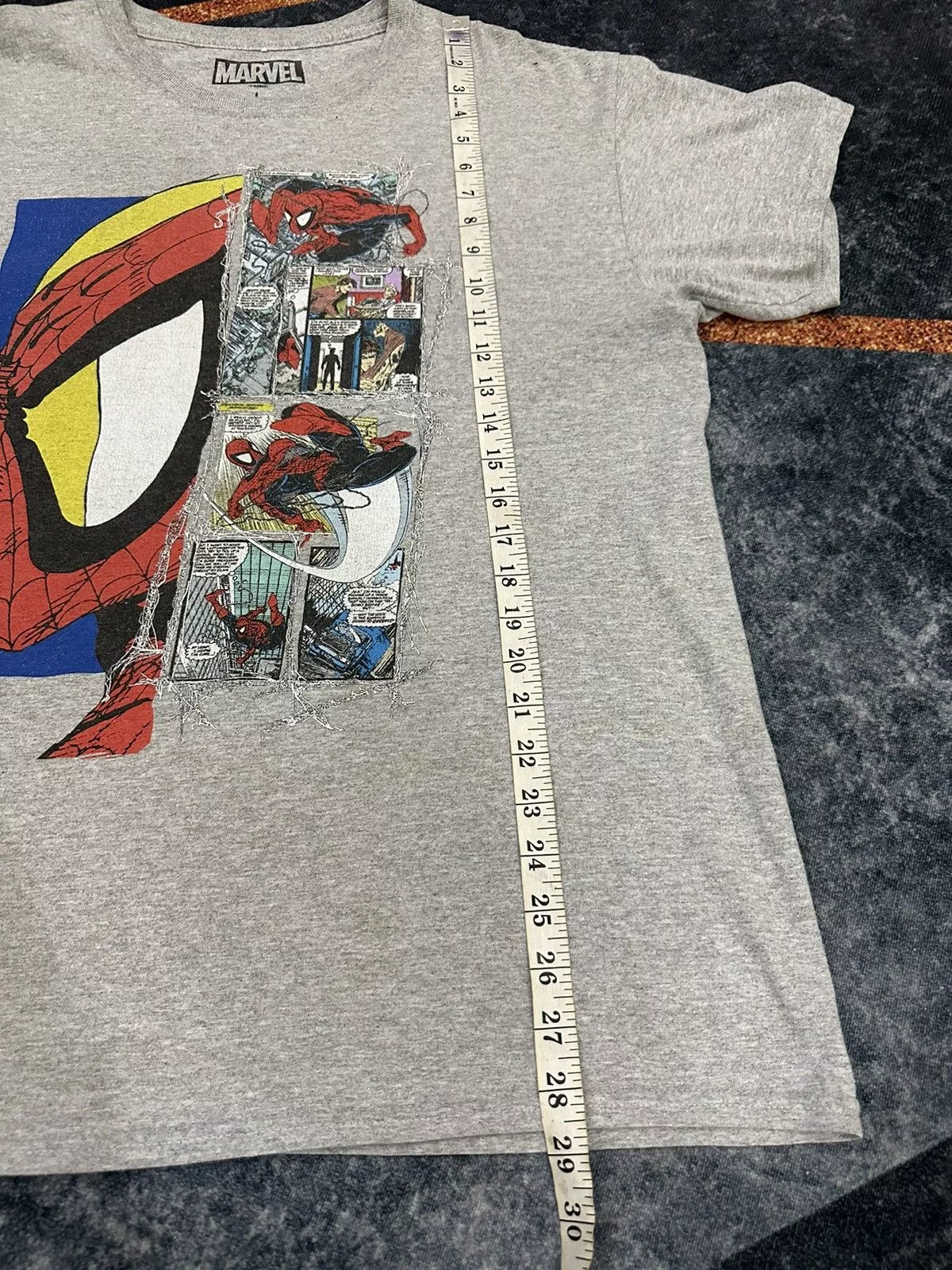 Anime Short Sleeve T Shirts Anime × Marvel Comics Marvel Spiderman Printed Tshirt A68 Silver