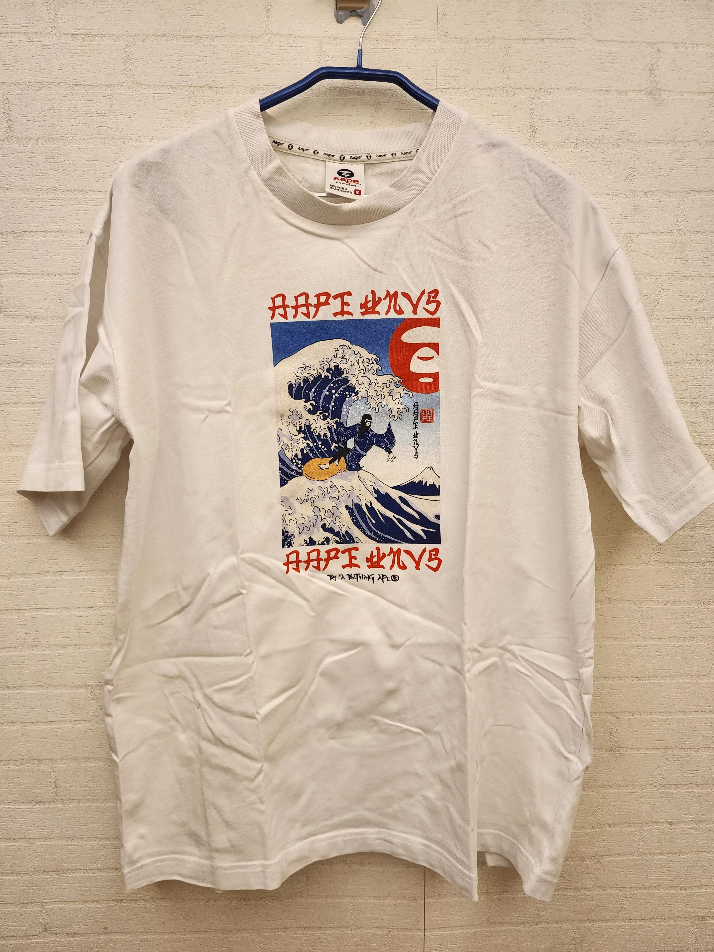Aape Short Sleeve T Shirts Aape Wave T-Shirt White