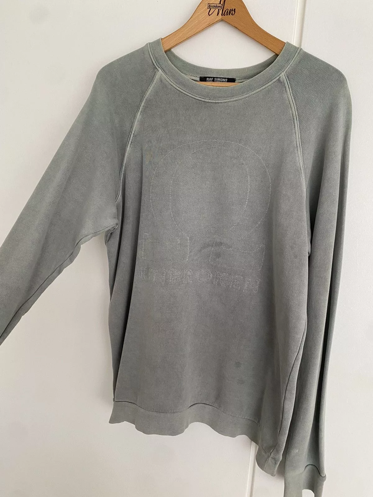 Raf Simons Sweatshirts Hoodies Raf Simons Blue grey, ‘Unbroken’ sweatshirt from spring summer 2004 Gray