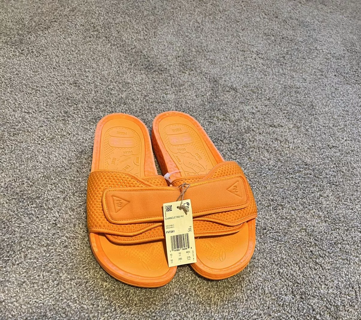 Adidas Sandals Adidas Pharrell Williams Hu Chancletas Orange SZ 10 NWT