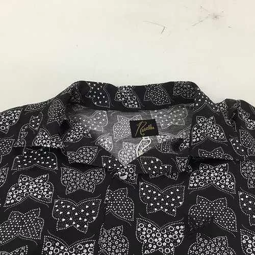 Needles Shirts Button Ups Needles Shirt Papillon pattern short sleeve Black