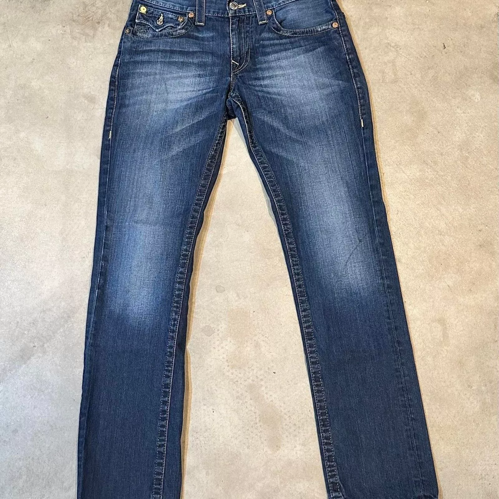 Y2K True Religion Denim Blue Slim Jeans Size 31x32
