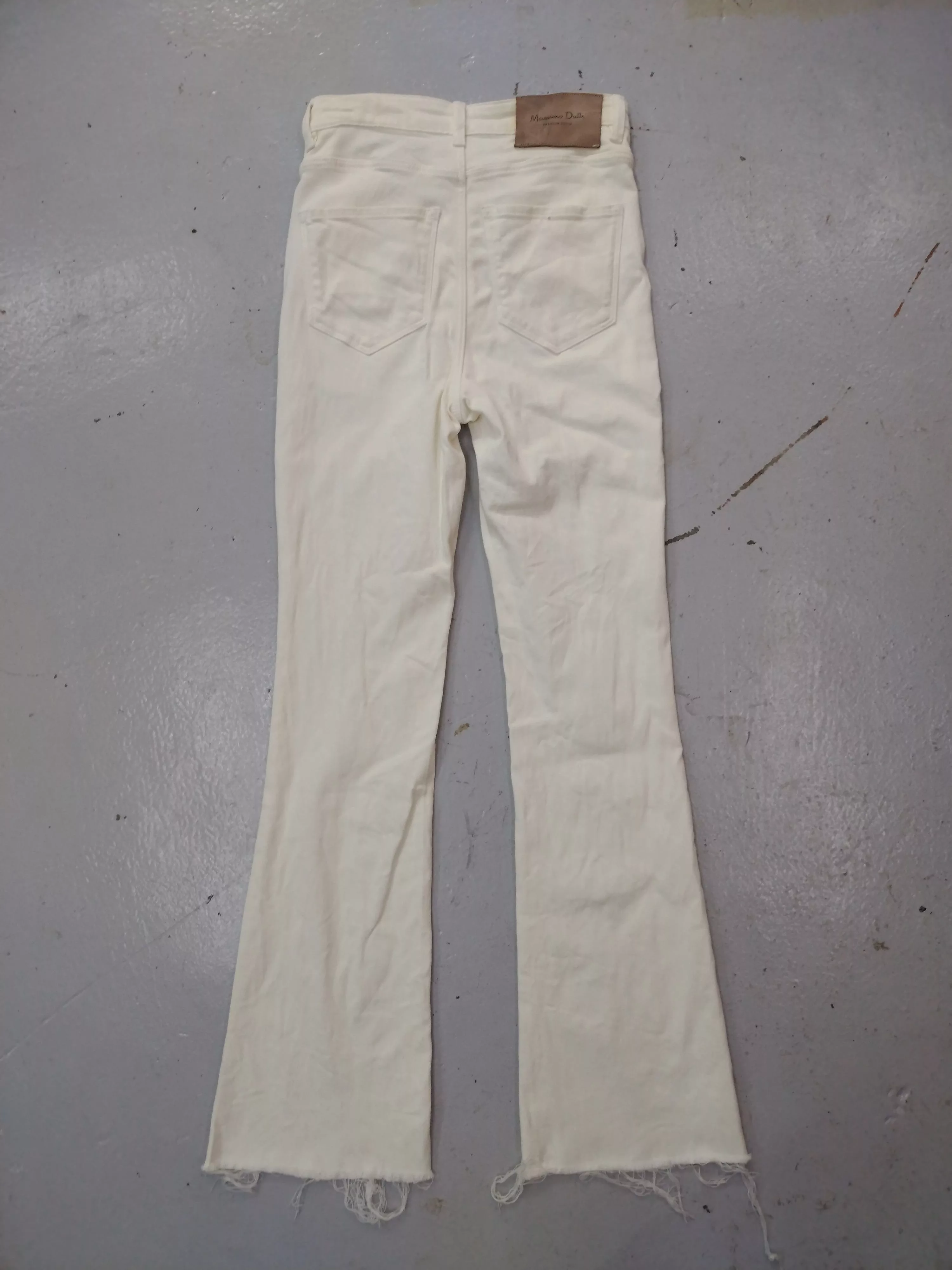 Massimo Dutti Jeans Massimo Dutti × Mossimo Flared boot cut mossimo dutti stretchable jeans denim White Streetwear