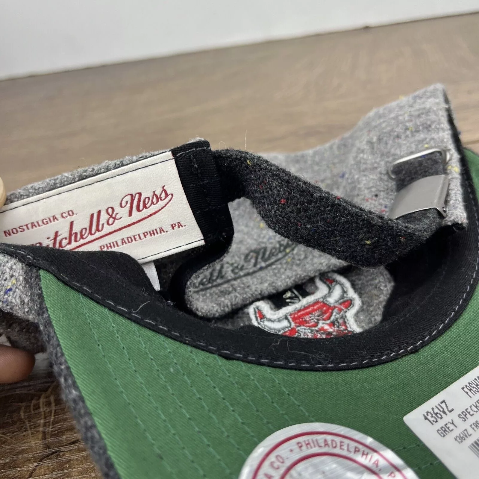 Mitchell & Ness Hats Chicago Bulls Hat Mitchell & Ness Gray Hat Adjustable Adult
