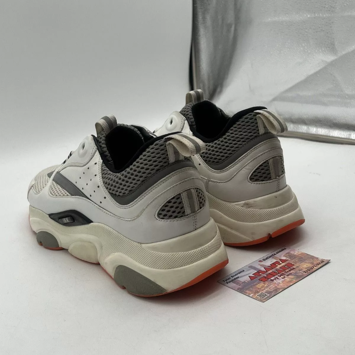 Dior Low Top Sneakers Dior b22 white orange