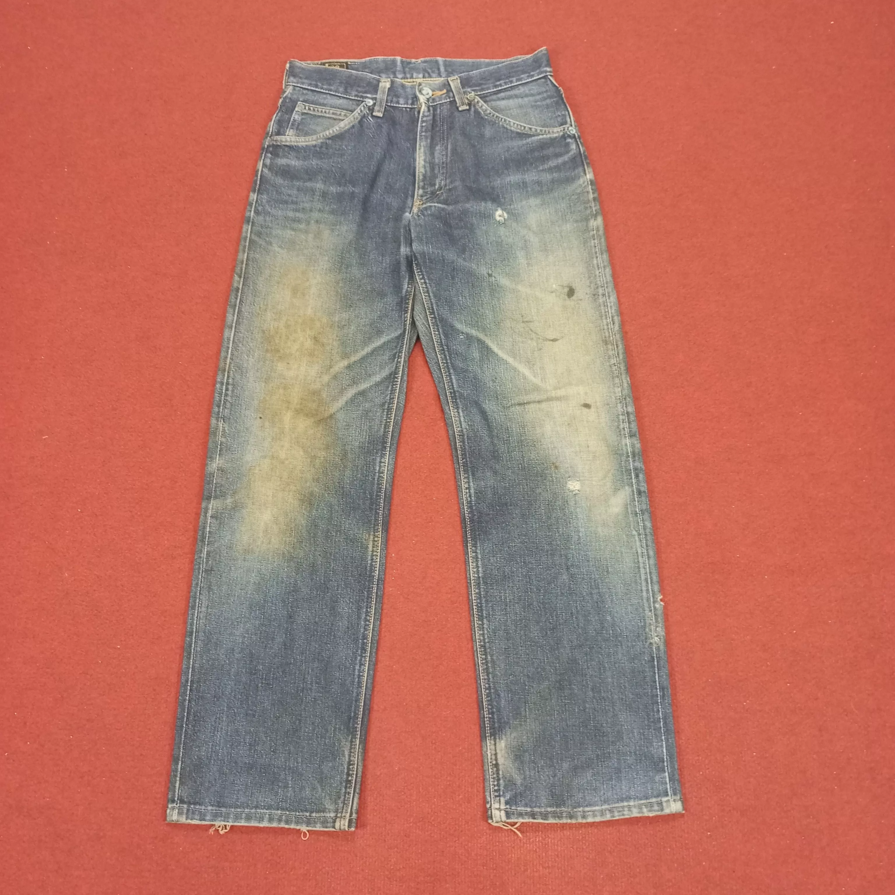 Lee Denim Lee × Vintage Lee Streetwear Style Distressed Jeans Blue
