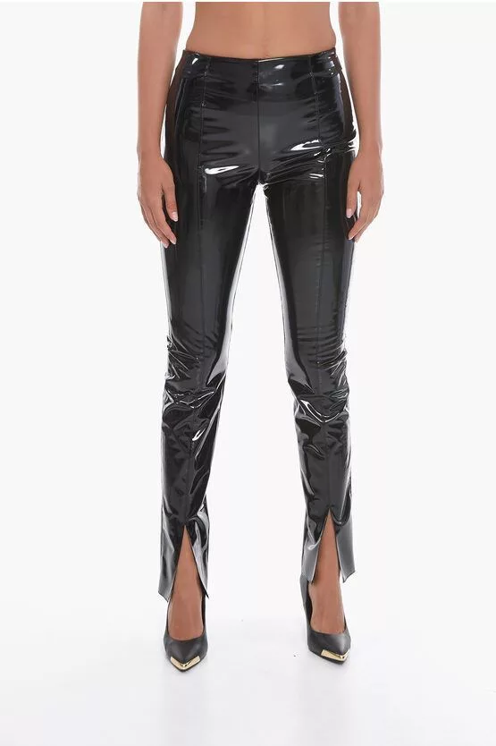 MSGM Pants MSGM og1mm0724 High Waisted Skinny Pants in Black