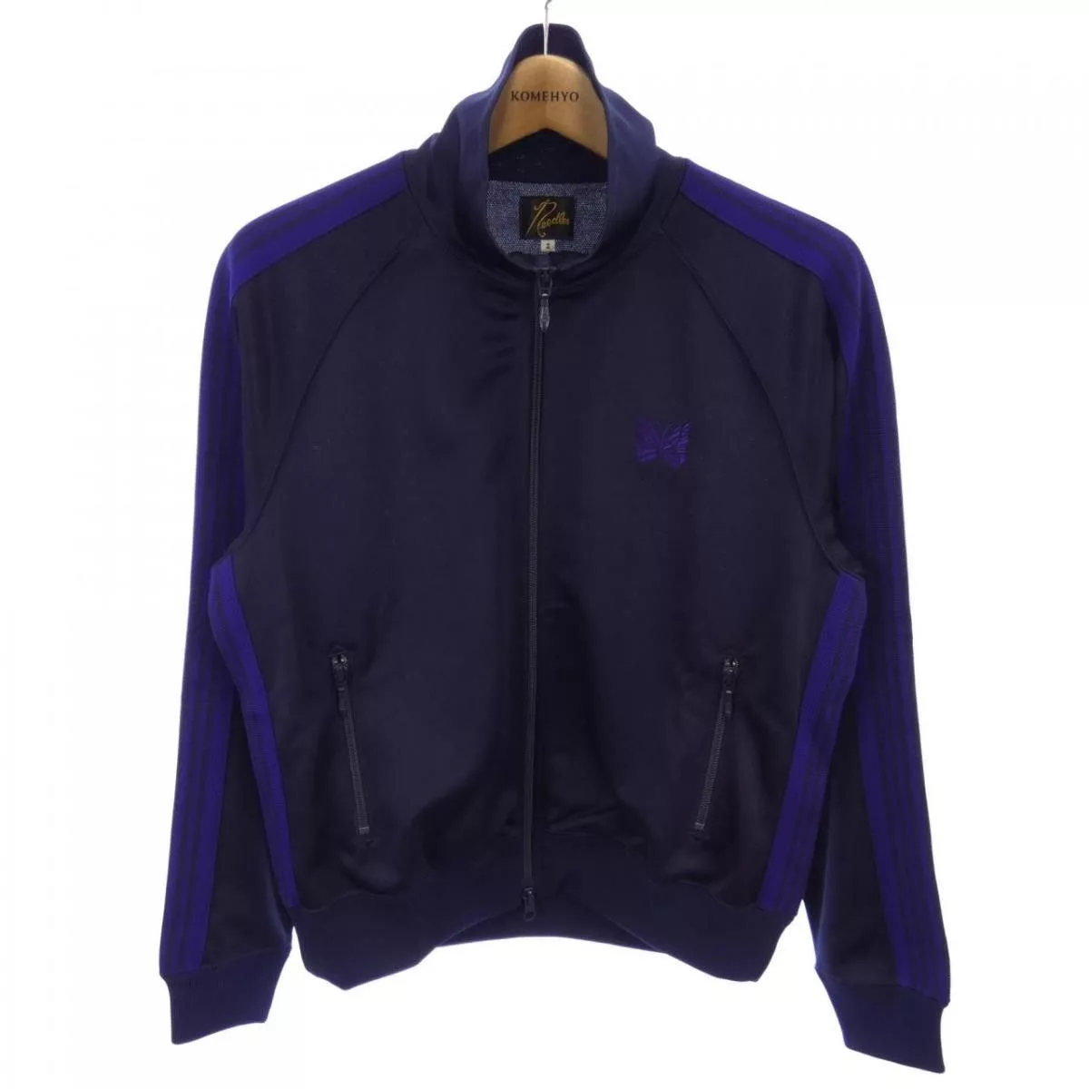 Needles Light Jackets Needles Jacket Zip Up Tape Side Blouson Navy Blue