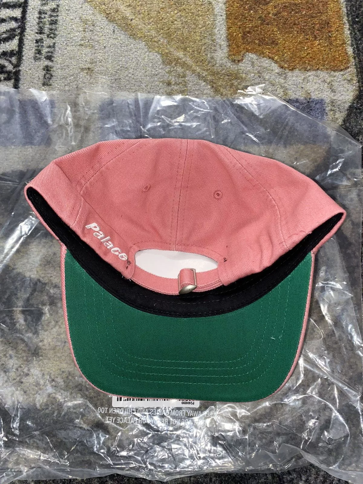 Palace Hats Palace Lowercase Washed Denim 6-Panel Hat Pink