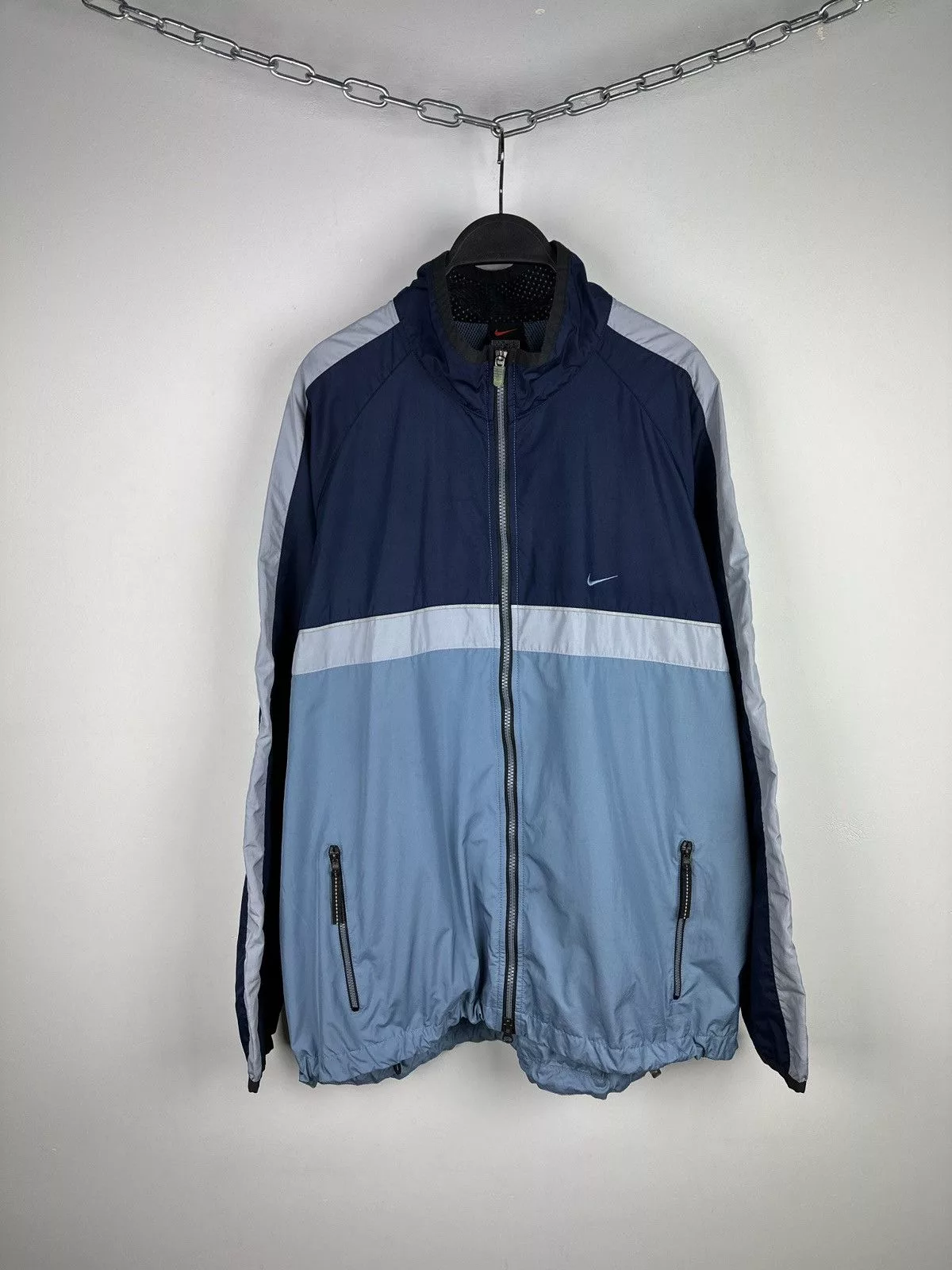 Nike Light Jackets Vintage 90’s Nike Y2K Light Jacket Blue Streetwear