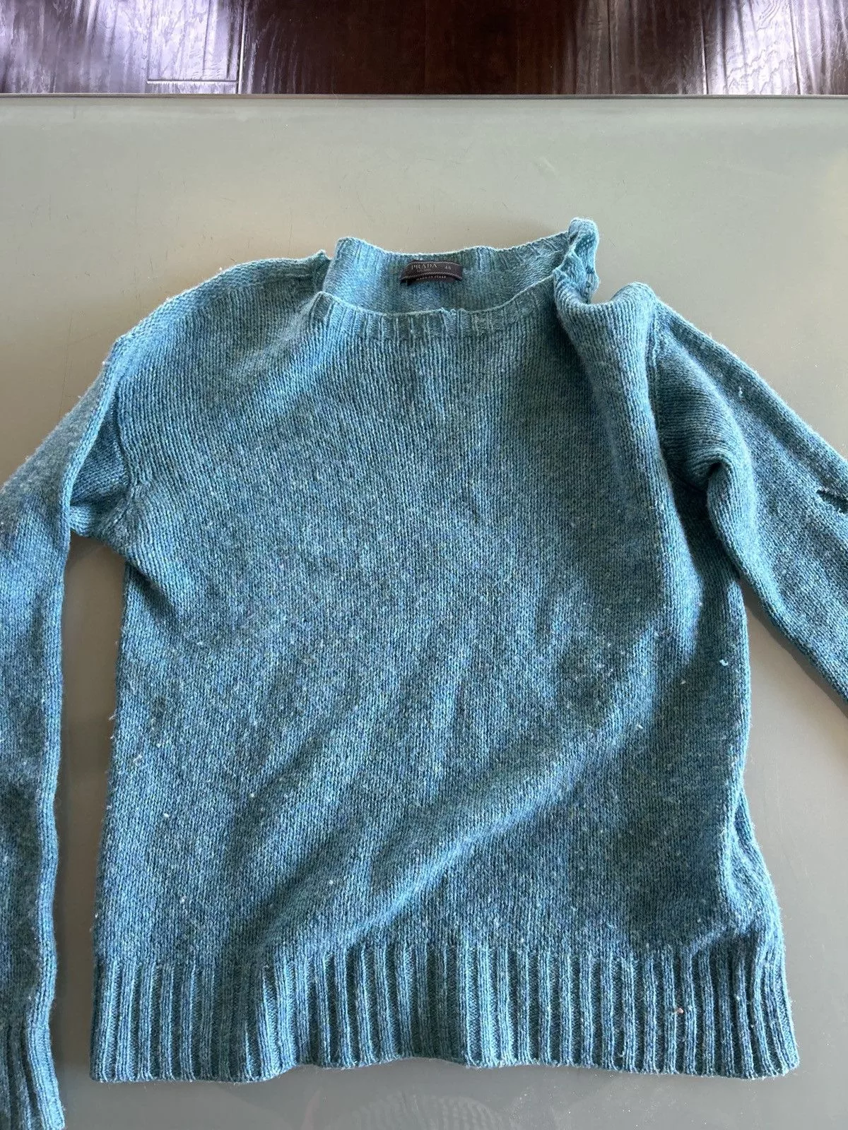 Prada Sweaters Knitwear Prada turquoise wool sweater Blue