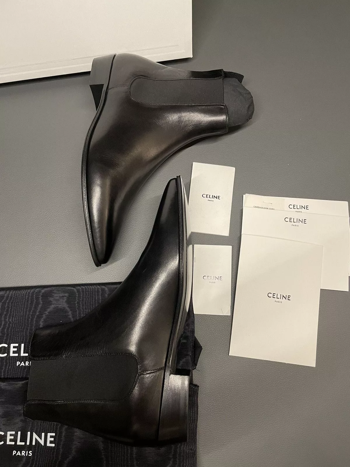 Celine Boots Celine × Hedi Slimane Super Runway Brand NEW Hedi Chelsea Boots Limited Edition Black