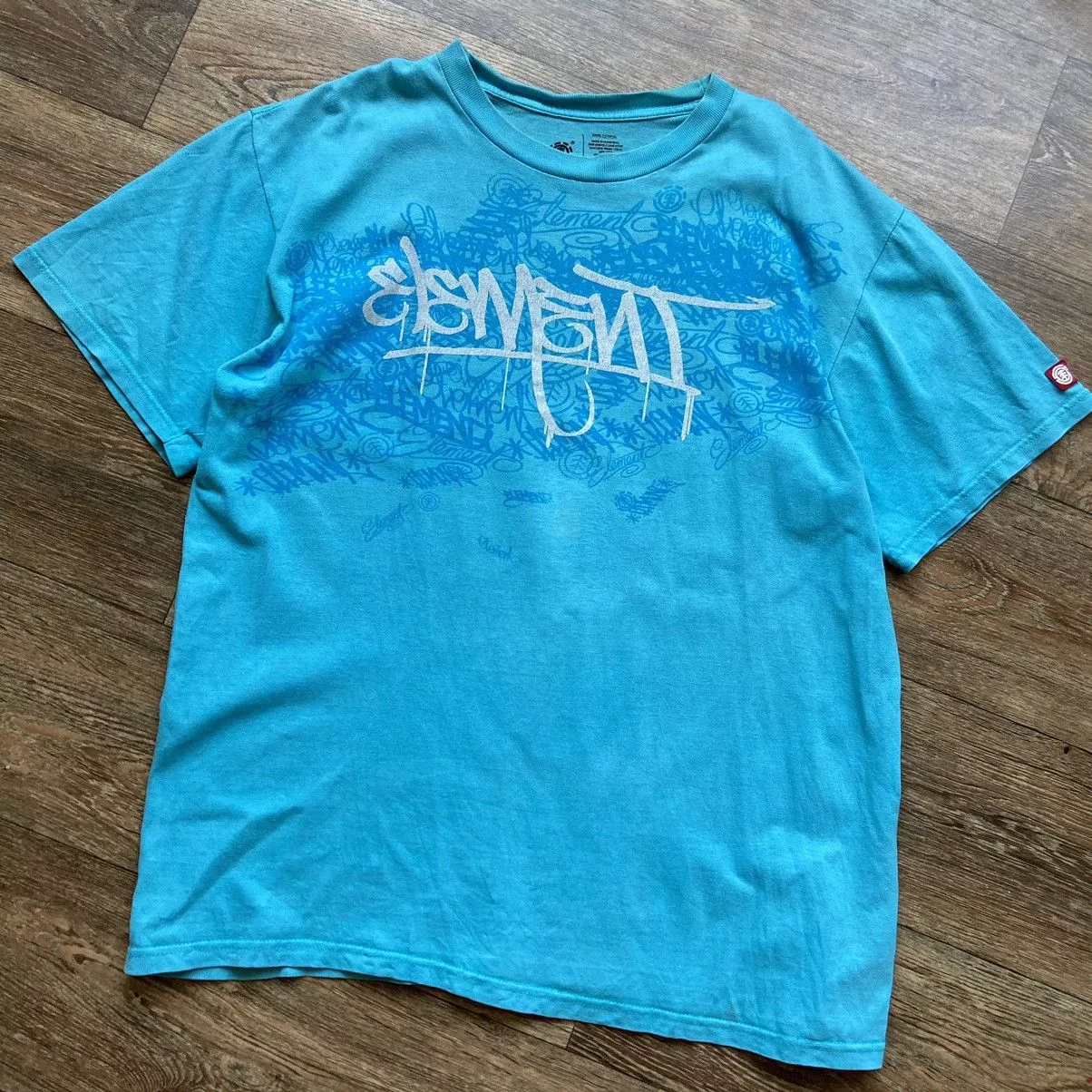 Element Short Sleeve T Shirts Element × Shorty's Skateboards × Vintage ‼️Rare‼️ Vintage Adult Y2K Element SK8 T-shirt Blue