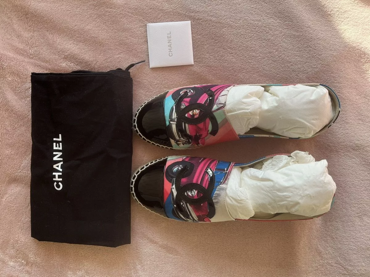 Chanel Slip Ons Chanel 4 of 4 Pink & Multi CC Espadrill