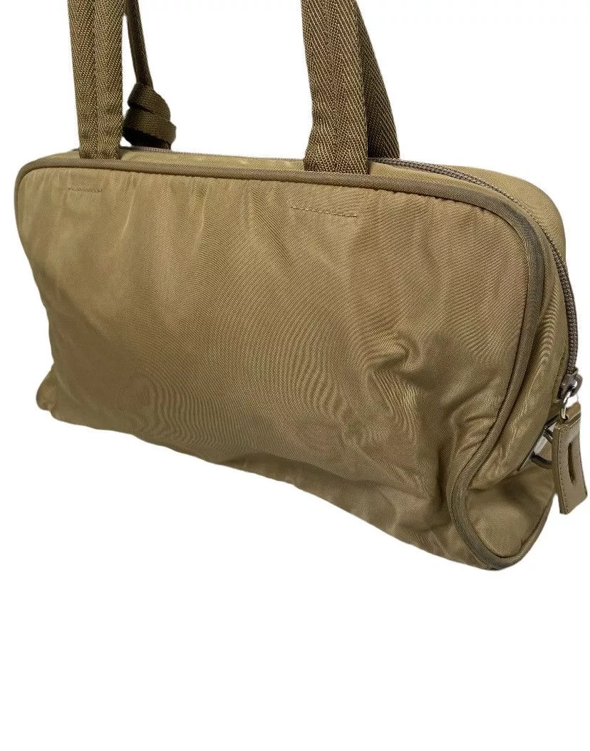 Prada Shoulder Bags Prada Tessuto Nylon Shoulder Bag Beige