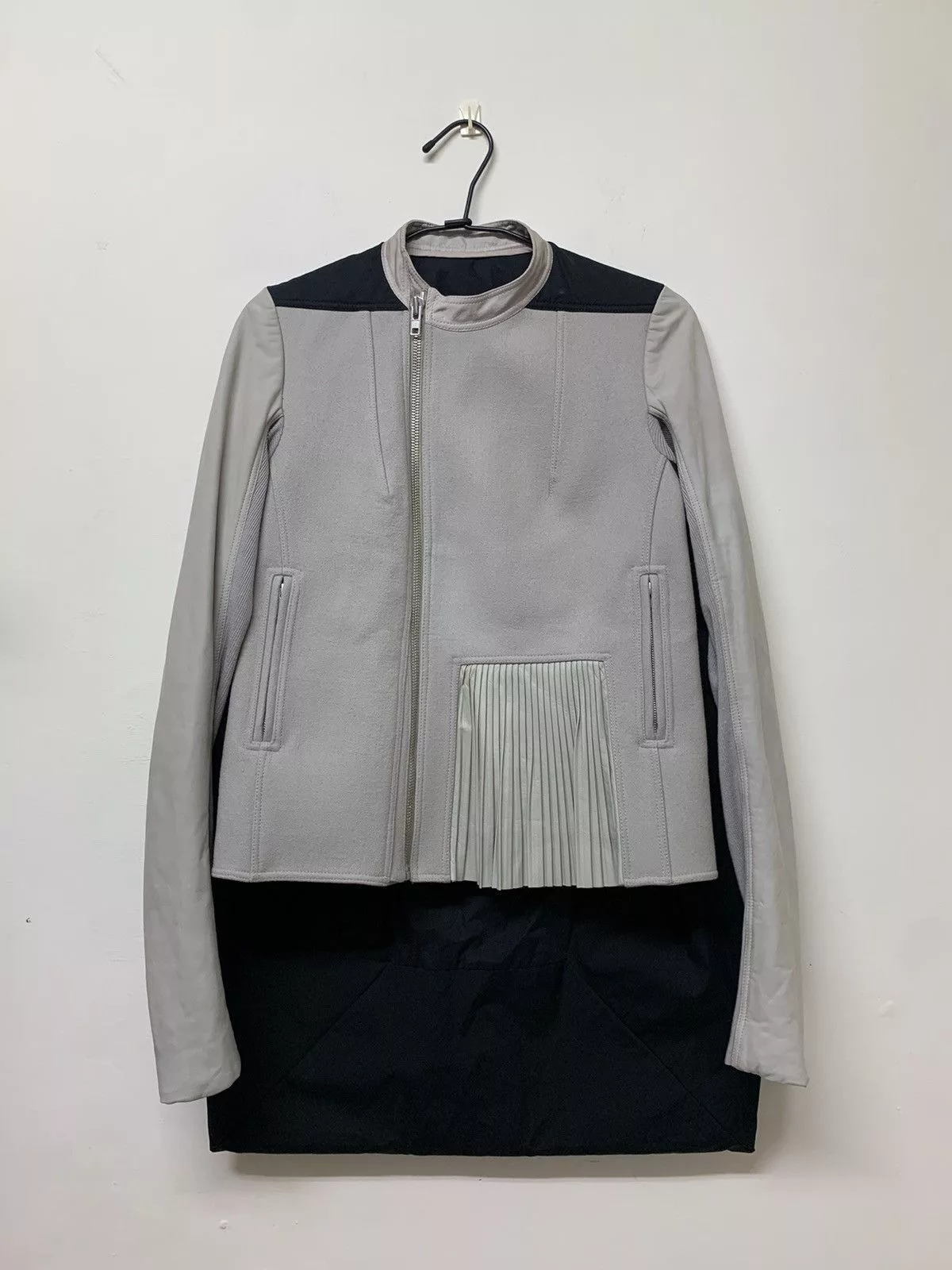 Rick Owens Jackets Rick Owensero 2014-15 catwalk stitching coat Gray
