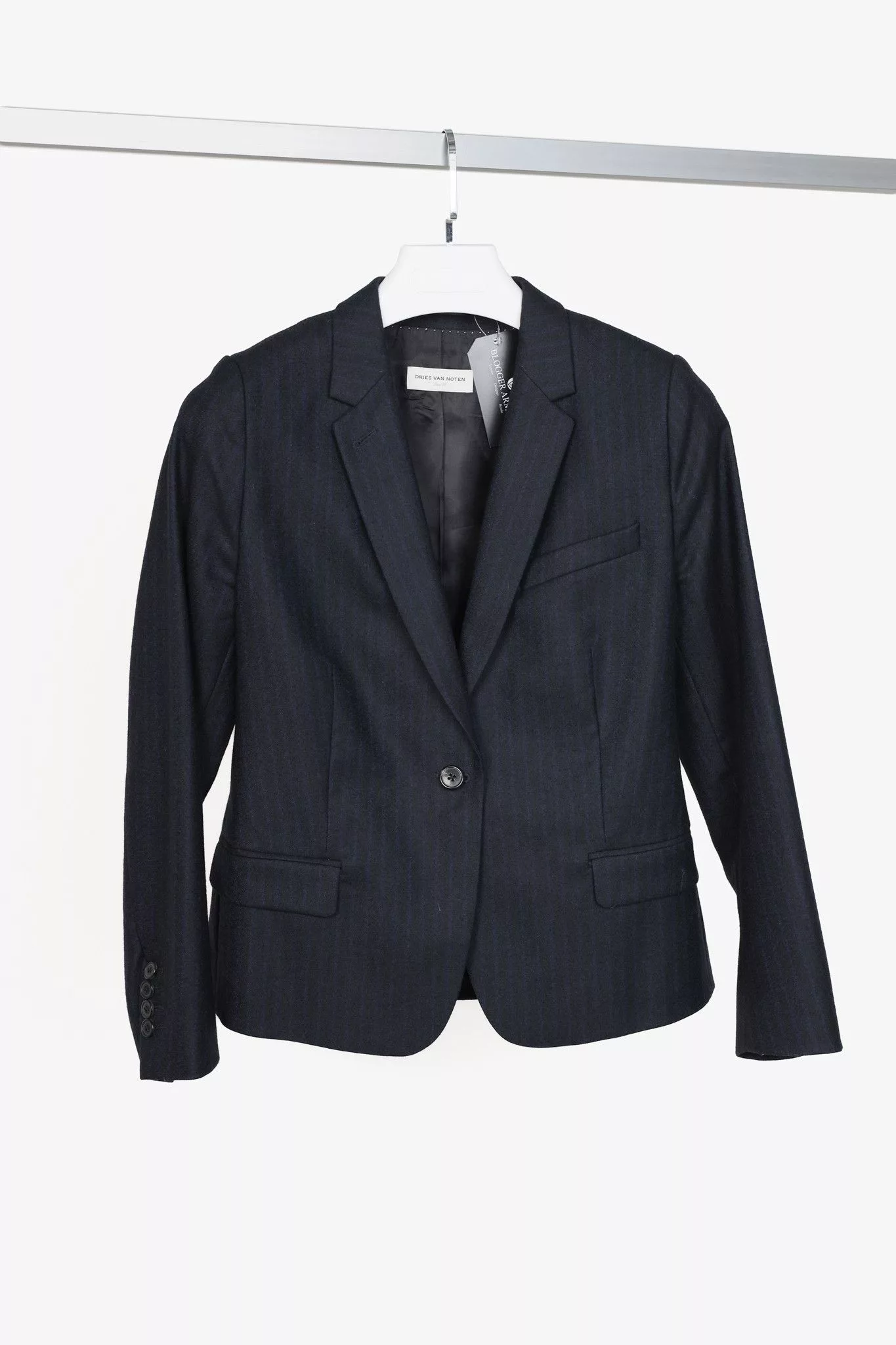 Dries Van Noten Blazers Dries Van Noten Navy Wool Blazer Black