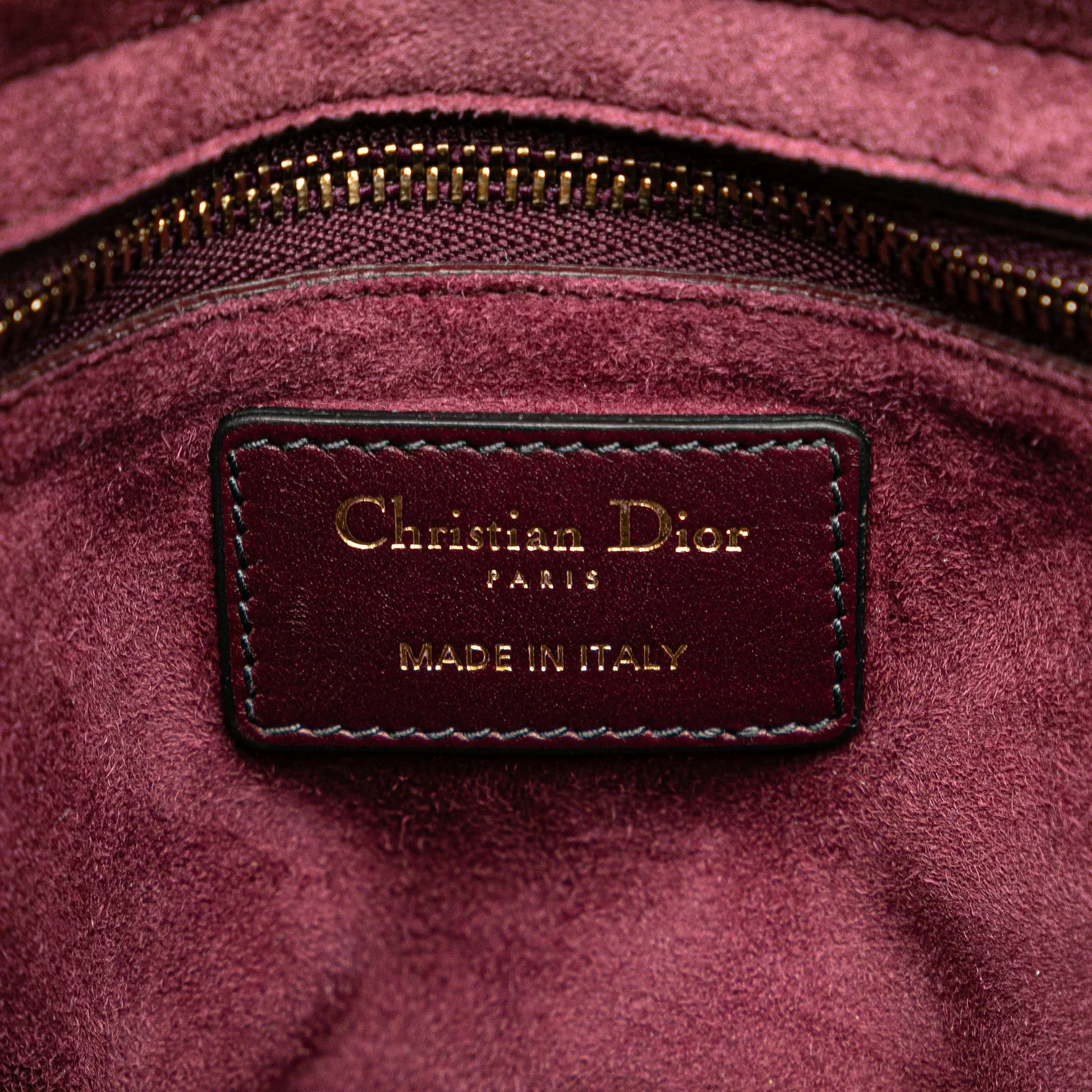 Dior Messengers Satchels Dior Medium Lambskin Cannage Studded Supple Lady Dior Red