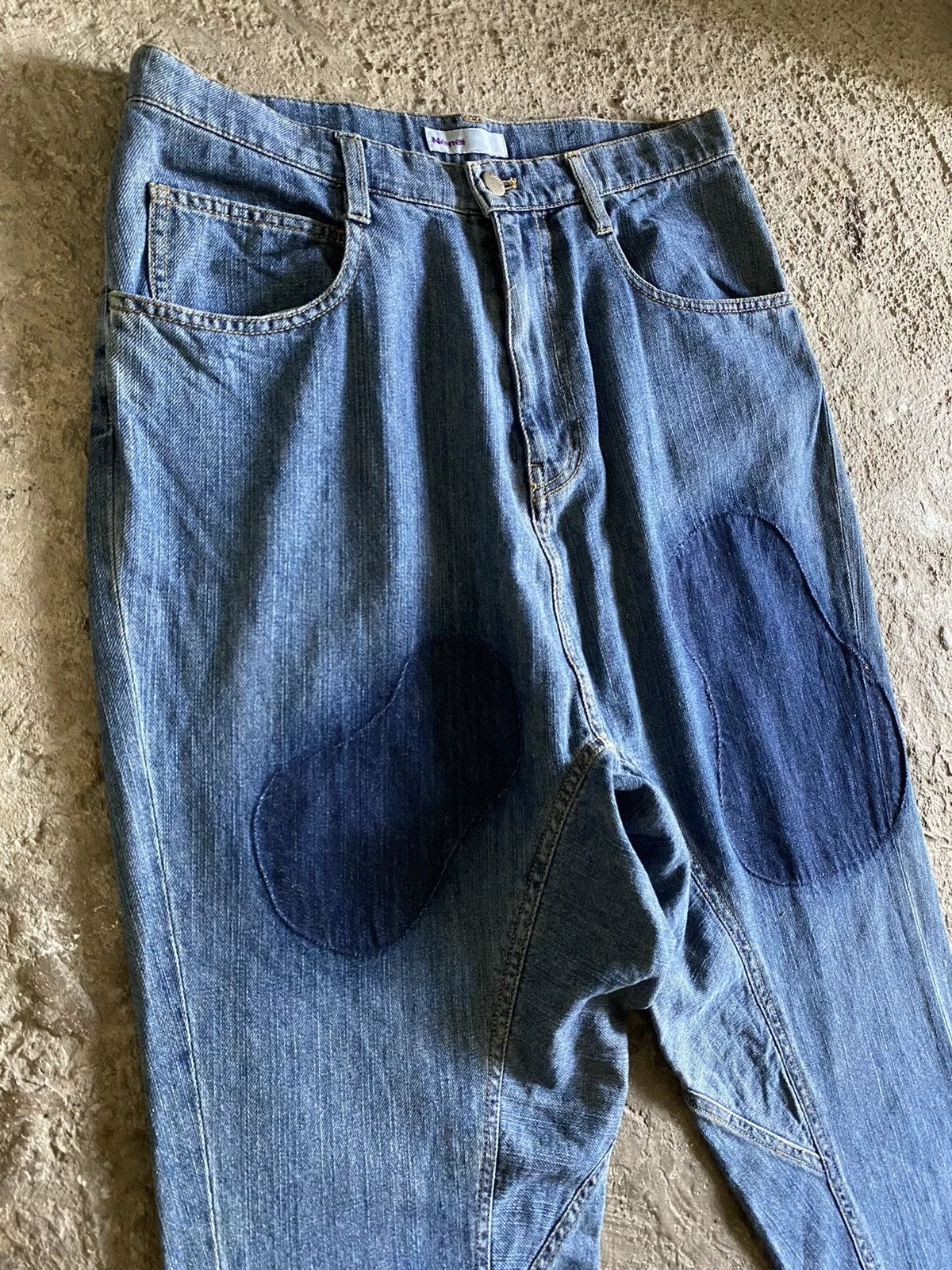 Ne-Net Jeans Ne-Net Nenet Dyed Patch Denim Pant Blue