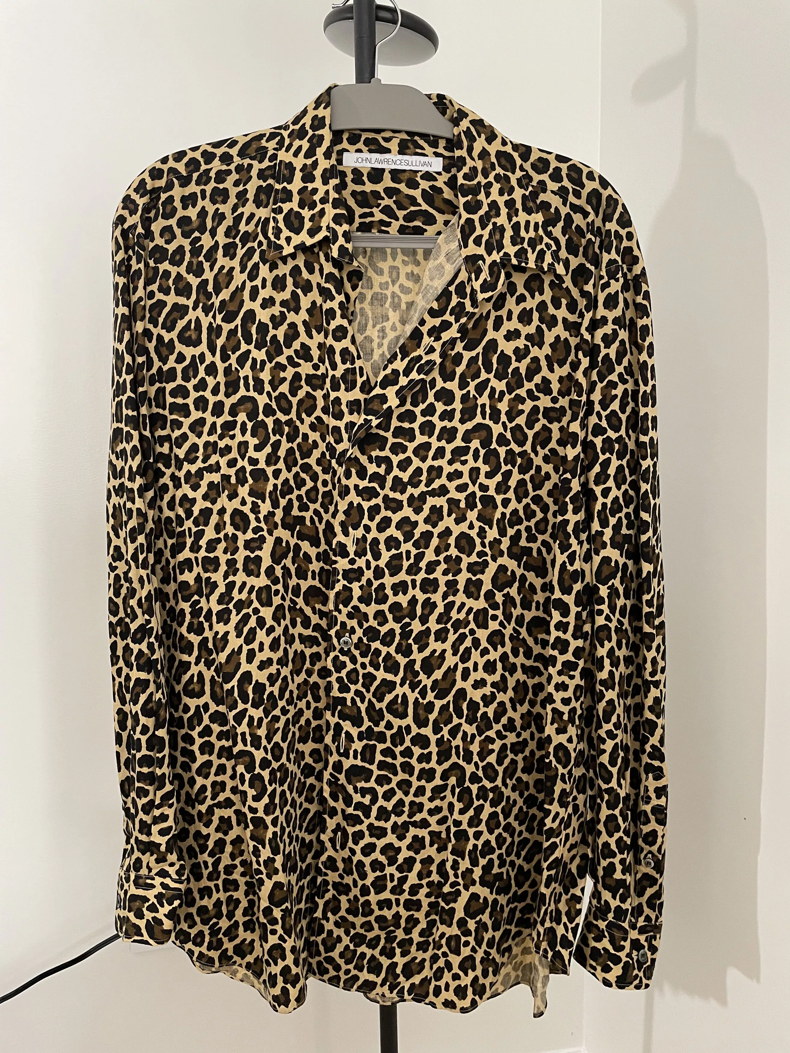 JOHN LAWRENCE SULLIVAN Shirts Button Ups JOHN LAWRENCE SULLIVAN Leopard Print Button Down shirt Multi