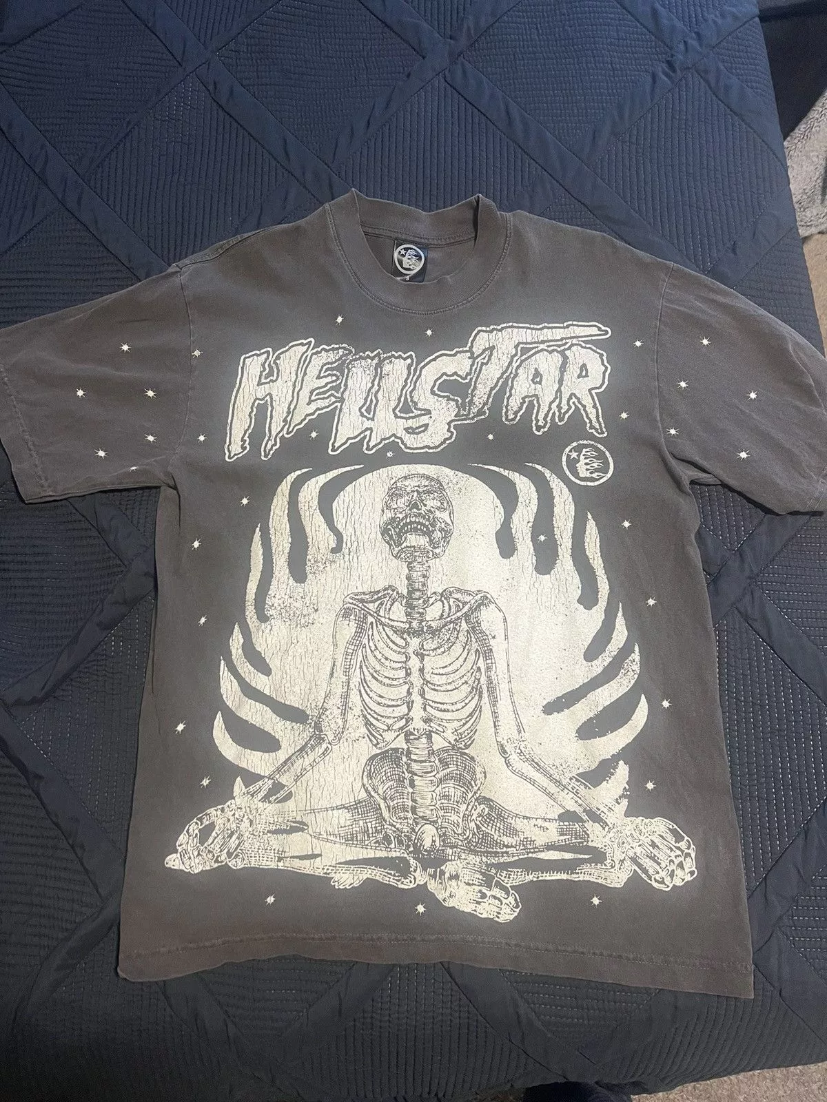 HELLSTAR Short Sleeve T Shirts Hellstar studios inner peace Gray