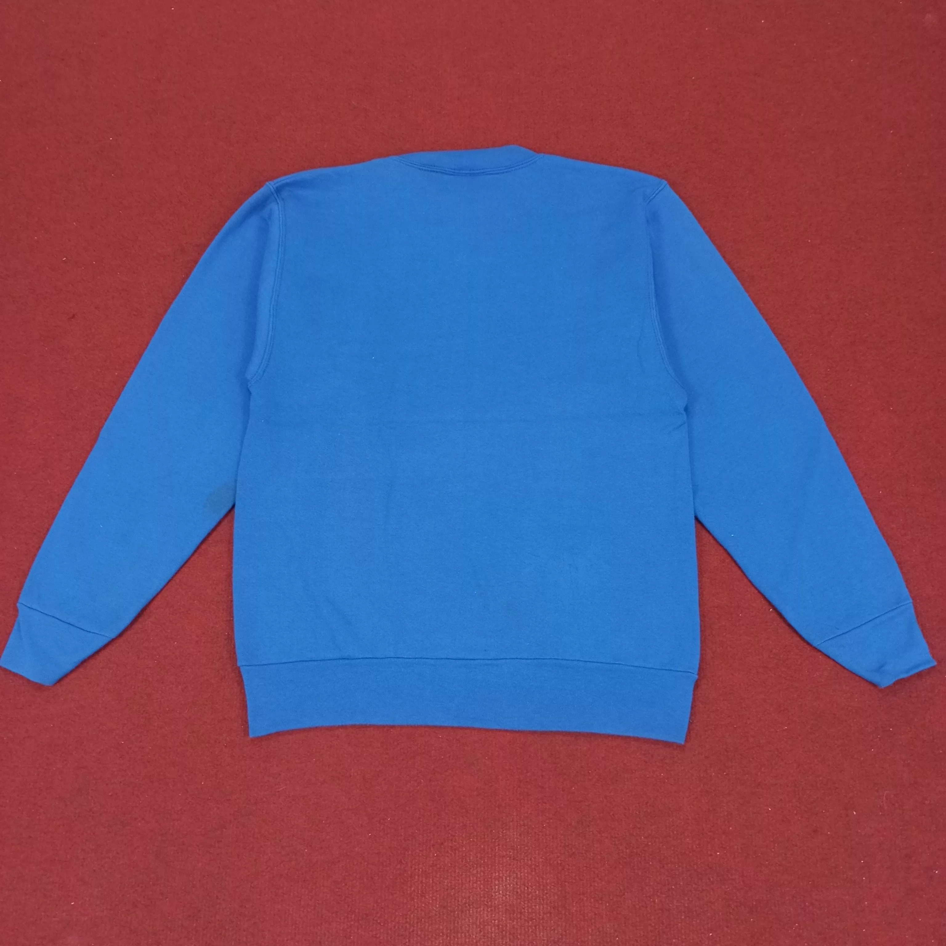 Vintage Sweatshirts Hoodies Mezotne Center Design Style Vintage Sweatshirt Blue Streetwear