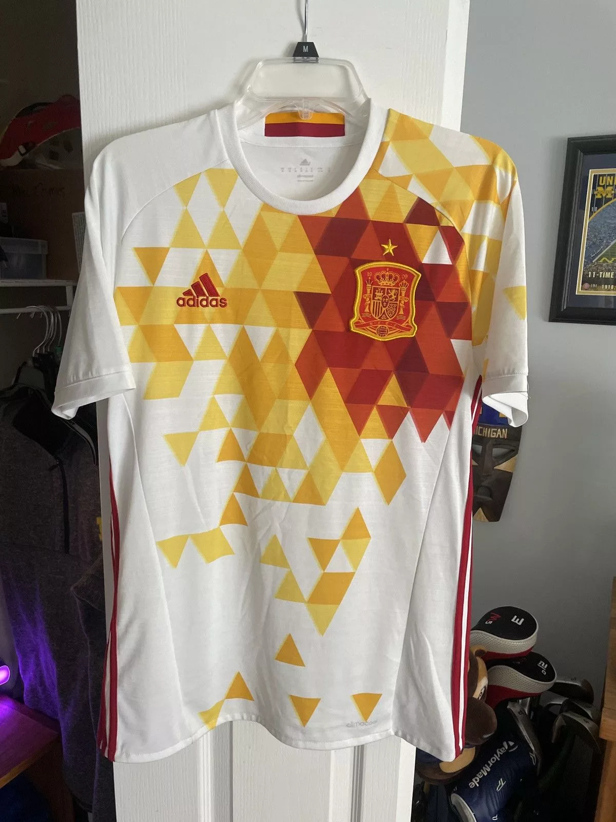 Adidas Jerseys Adidas Spain 2016 away kit White