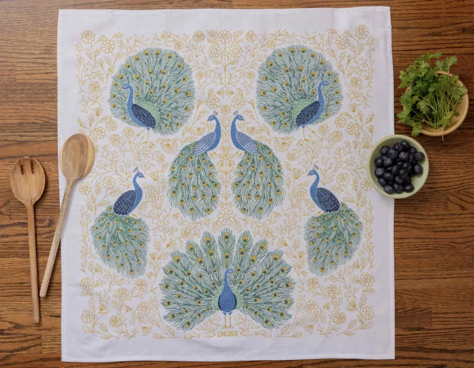 Peacock Tea Towel