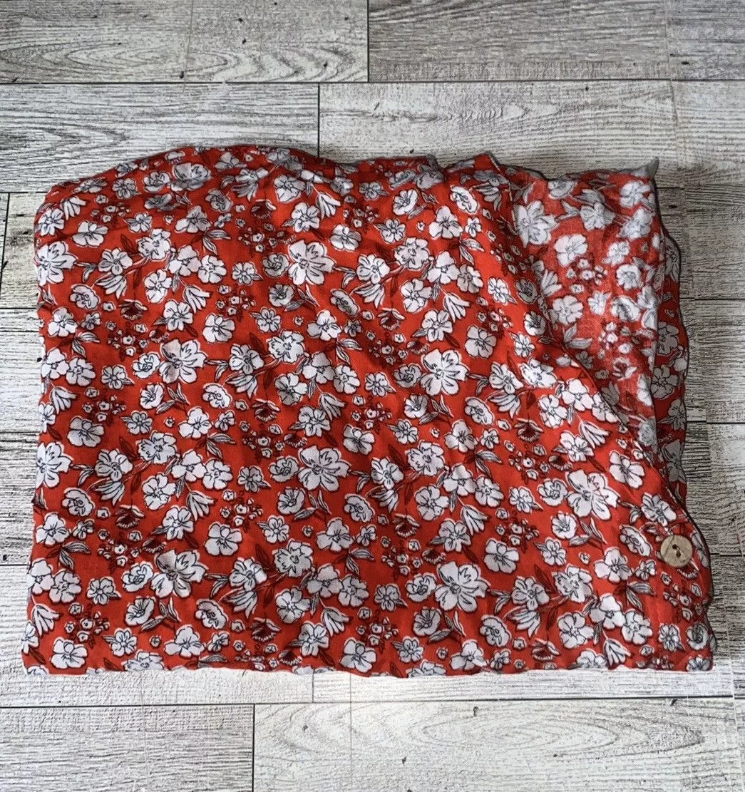 Other Blouses Other Cynthia Rowley, Poppy, Floral, Button Down Blouse Red