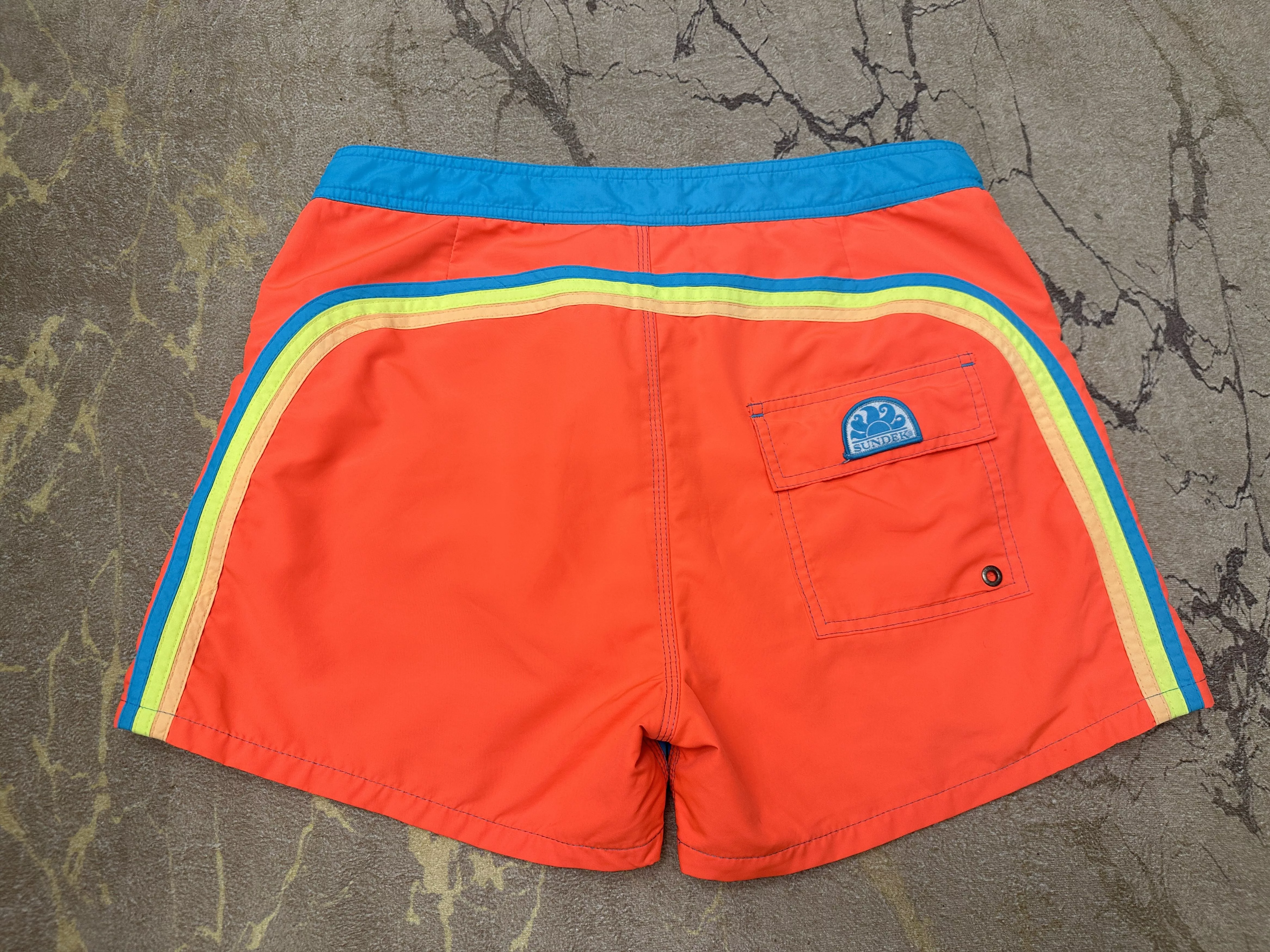 Sundek Swimwear Sundek 33 Beach Board Shorts Swim Trunks Bath Suit Size 33 S Orange