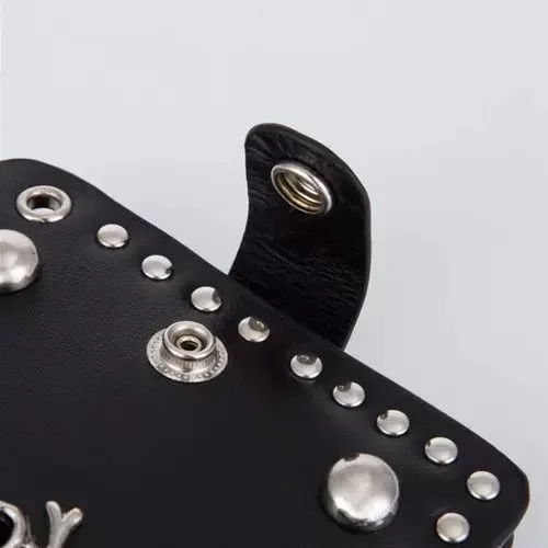 Designer Wallets Designer × Other Leather Punk Wallets Black Streetwear