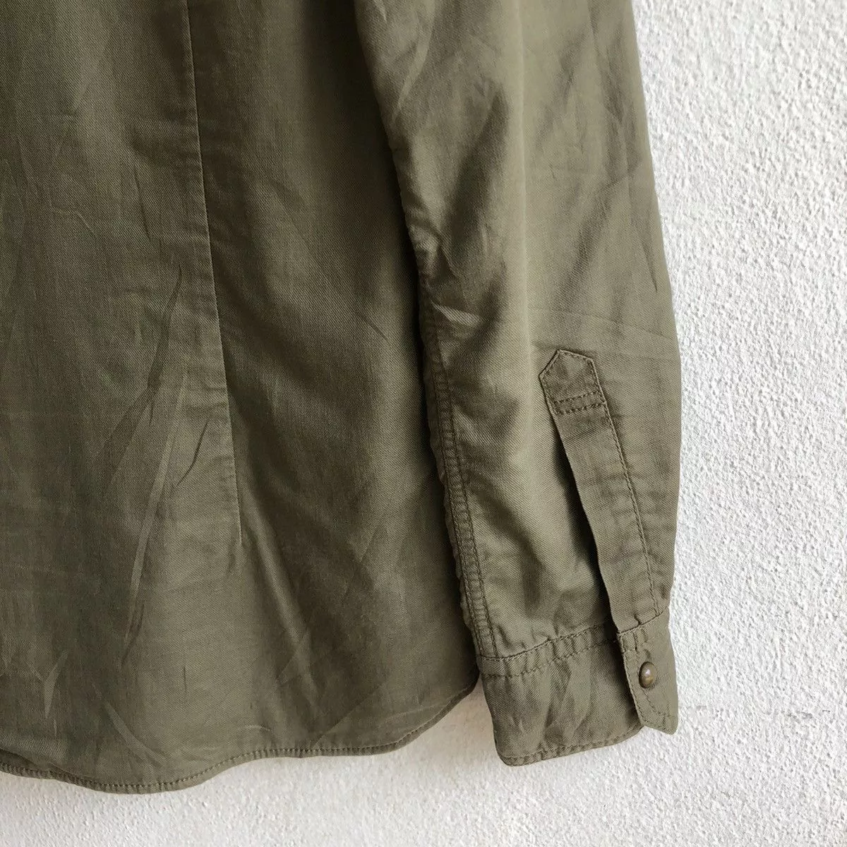 Designer Shirts Button Ups Designer × Japanese Brand BEXIST BOY SCOUT snap button shirts Green