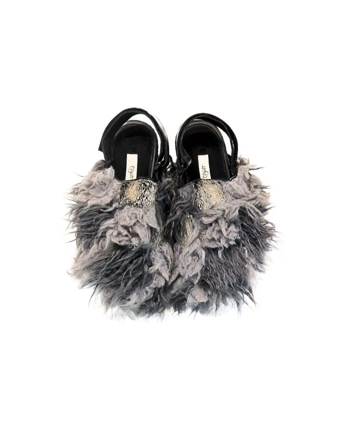 Other Slip Ons Other Unisex Dark Grey Fuzzy Clogs Gray Avant-Garde