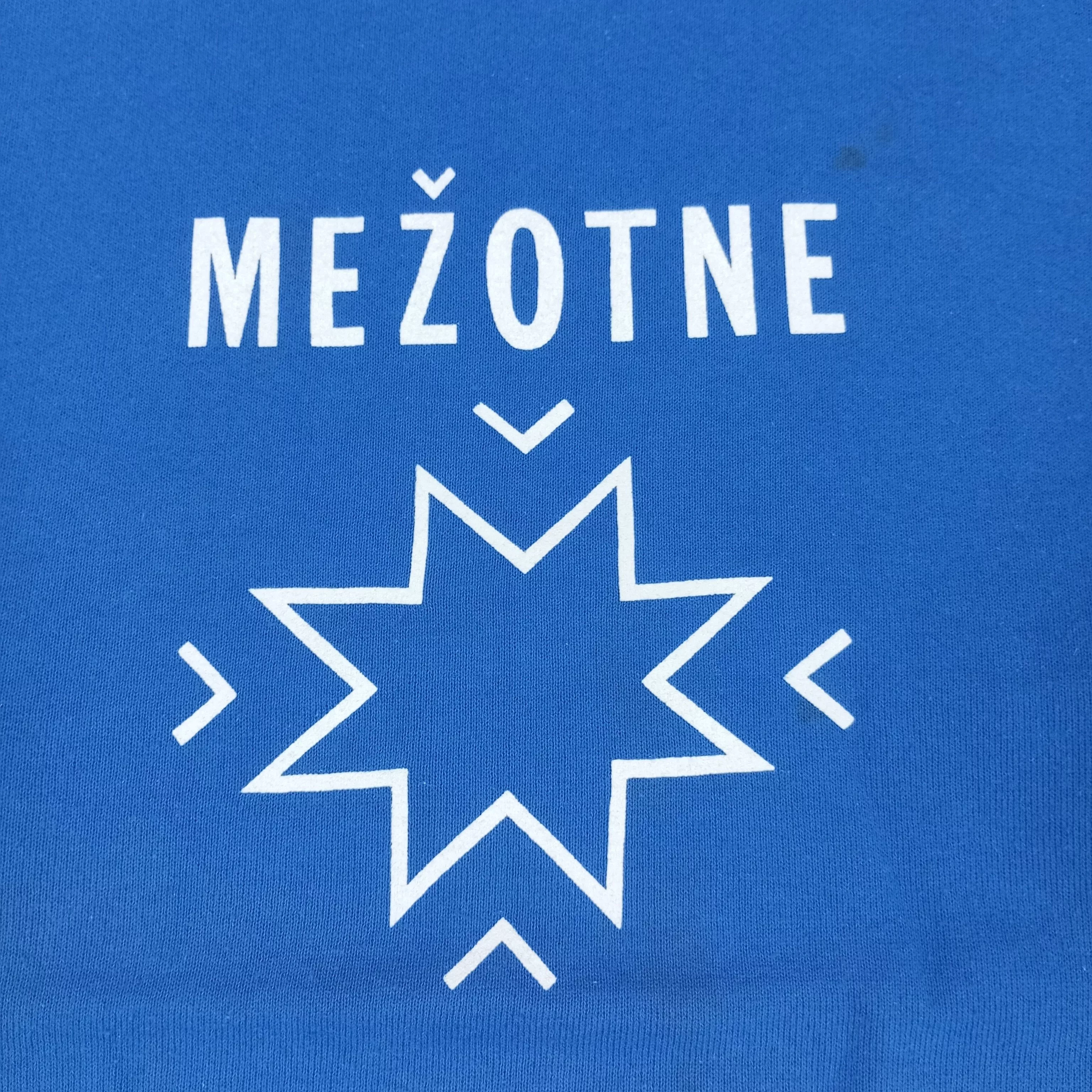 Vintage Sweatshirts Hoodies Mezotne Center Design Style Vintage Sweatshirt Blue Streetwear