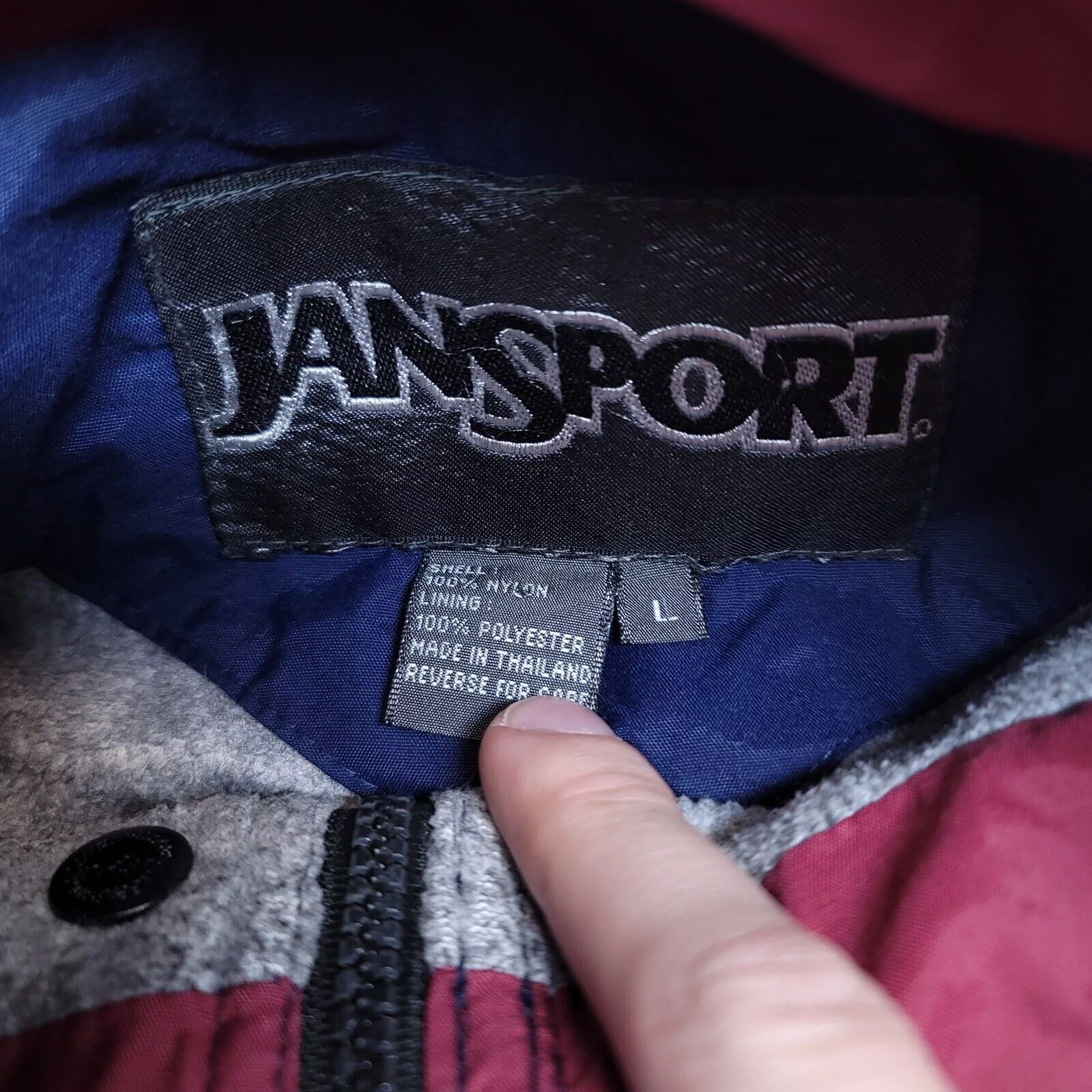 Jansport Heavy Coats Jansport Zip Up Casual Outdoor Jacket Mens Size L Blue