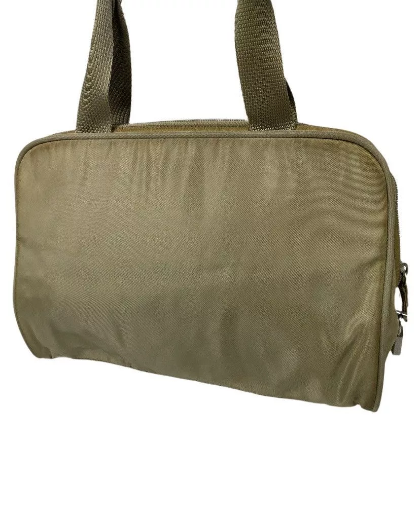 Prada Shoulder Bags Prada Tessuto Nylon Shoulder Bag Green