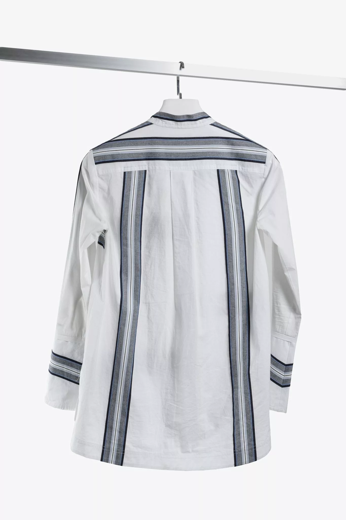Derek Lam 10 Crosby Blouses Derek Lam 10 Crosby Derek Lam White Cotton Button Down w/ Blue Striped P Multi