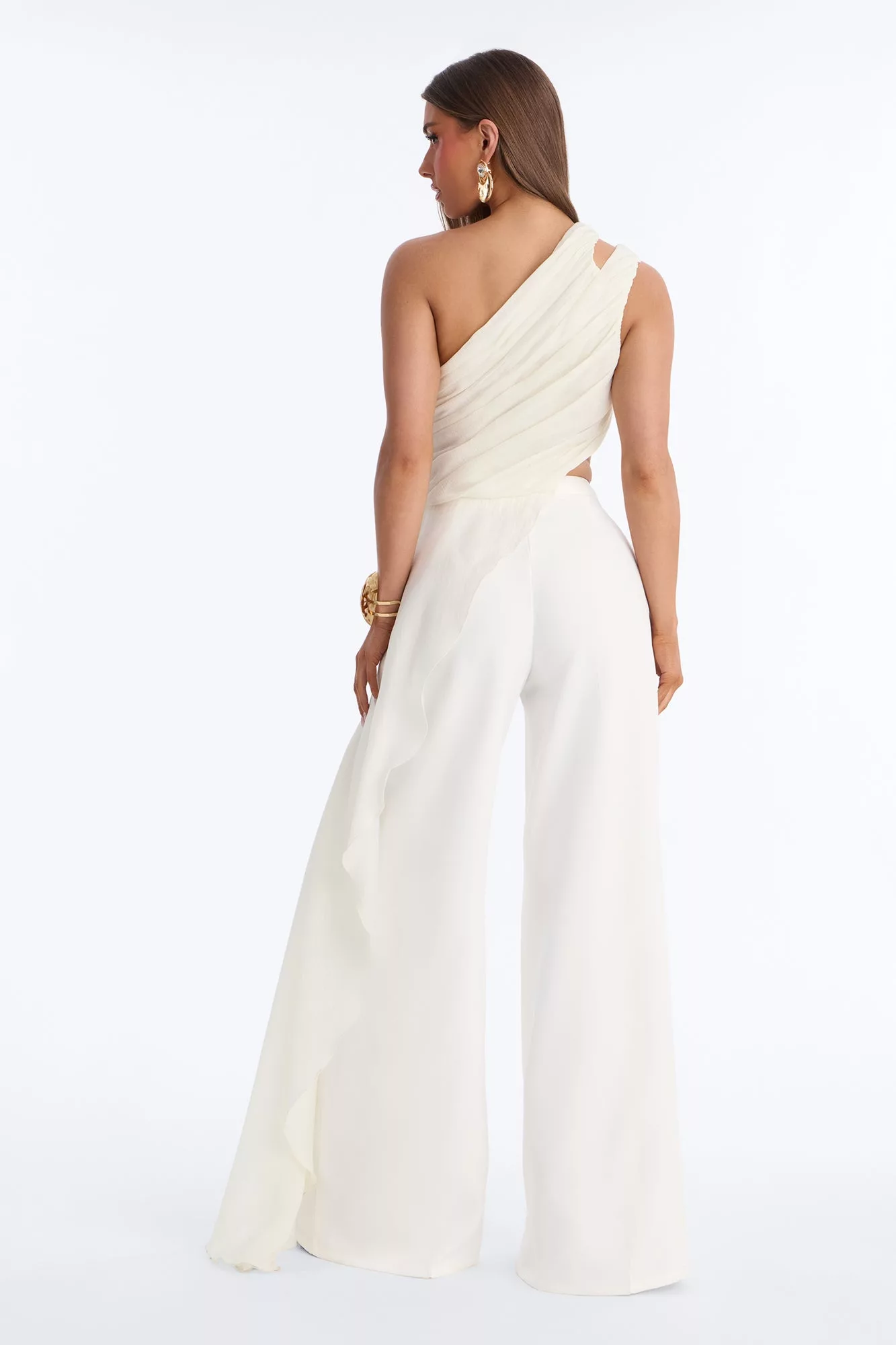 Beatrice Draped Pant Set - Ivory