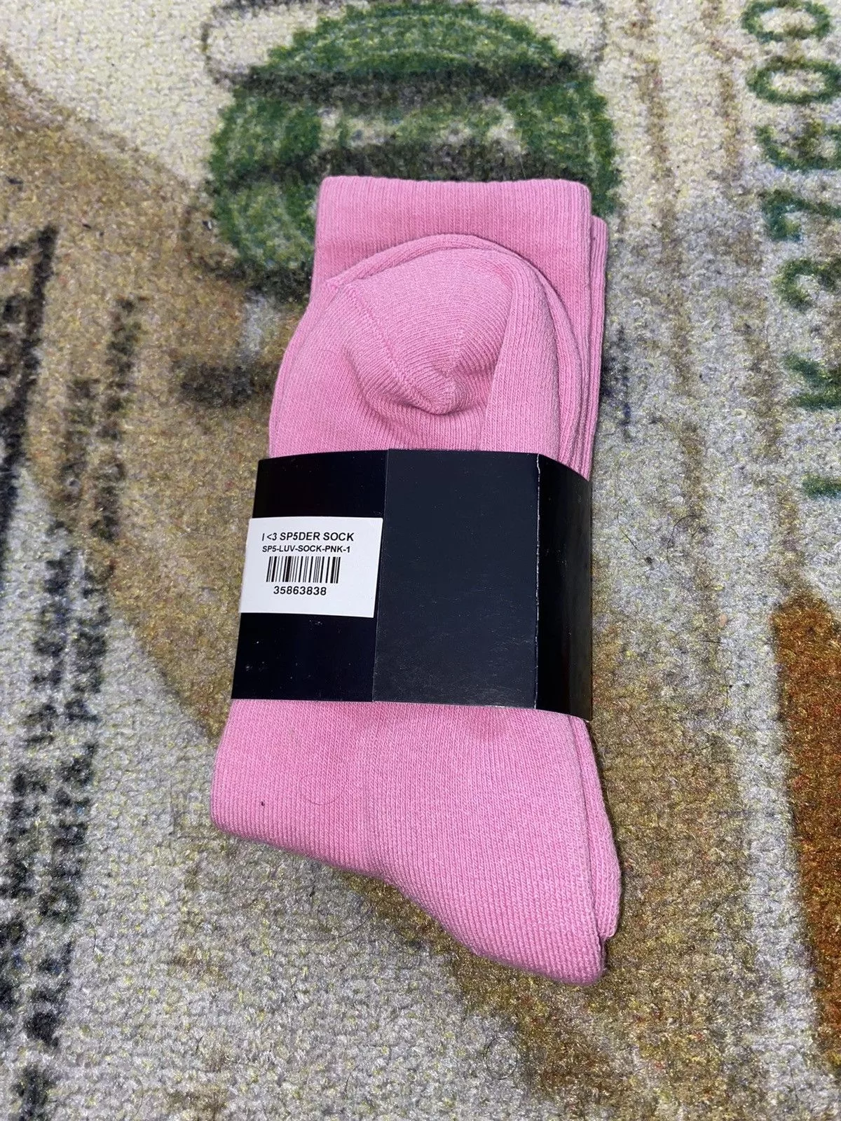 Sp5der Socks Underwear I Love Sp5der Sock (SMALL/MEDIUM) Pink