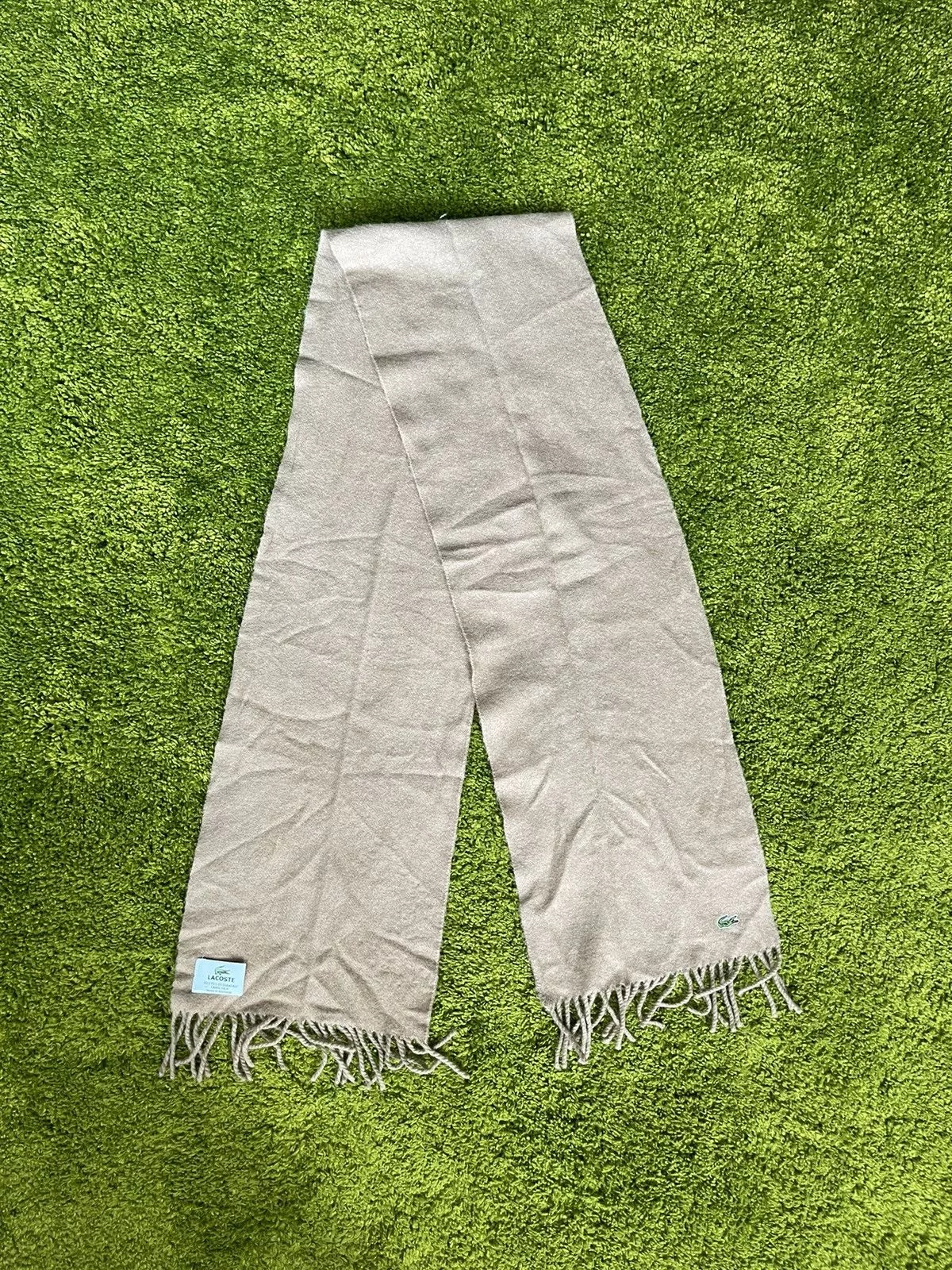 Designer Gloves Scarves Designer × Lacoste 🐊 Lacoste 100% camel hair scarf Beige