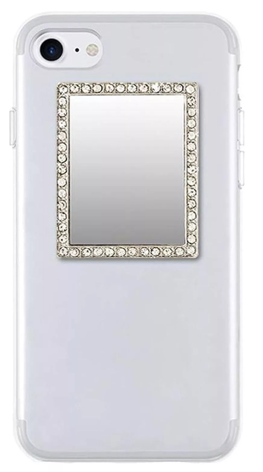 Other Miscellaneous Other Cell Phone Mirror Square with cubic zirconia crystals Silver