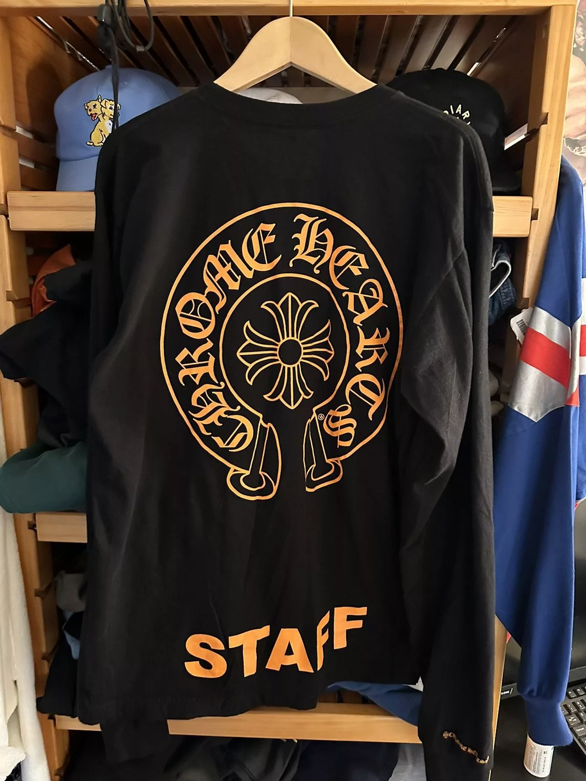 Chrome Hearts Long Sleeve T Shirts Chrome Hearts L/s Staff Black Orange