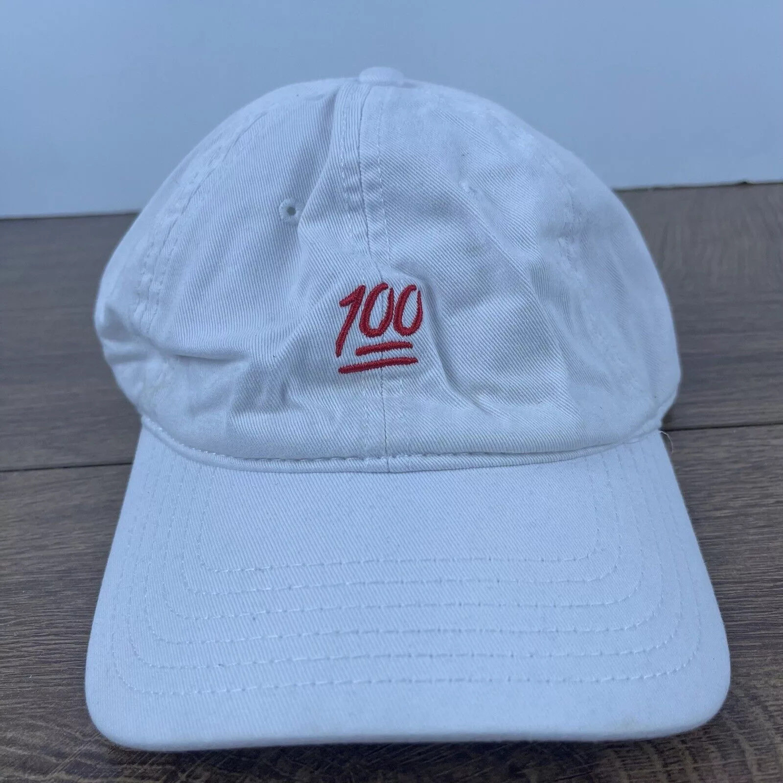 Other Hats Other 100 Hat One Hundred Hat Adjustable Hat White Adjustable Hat