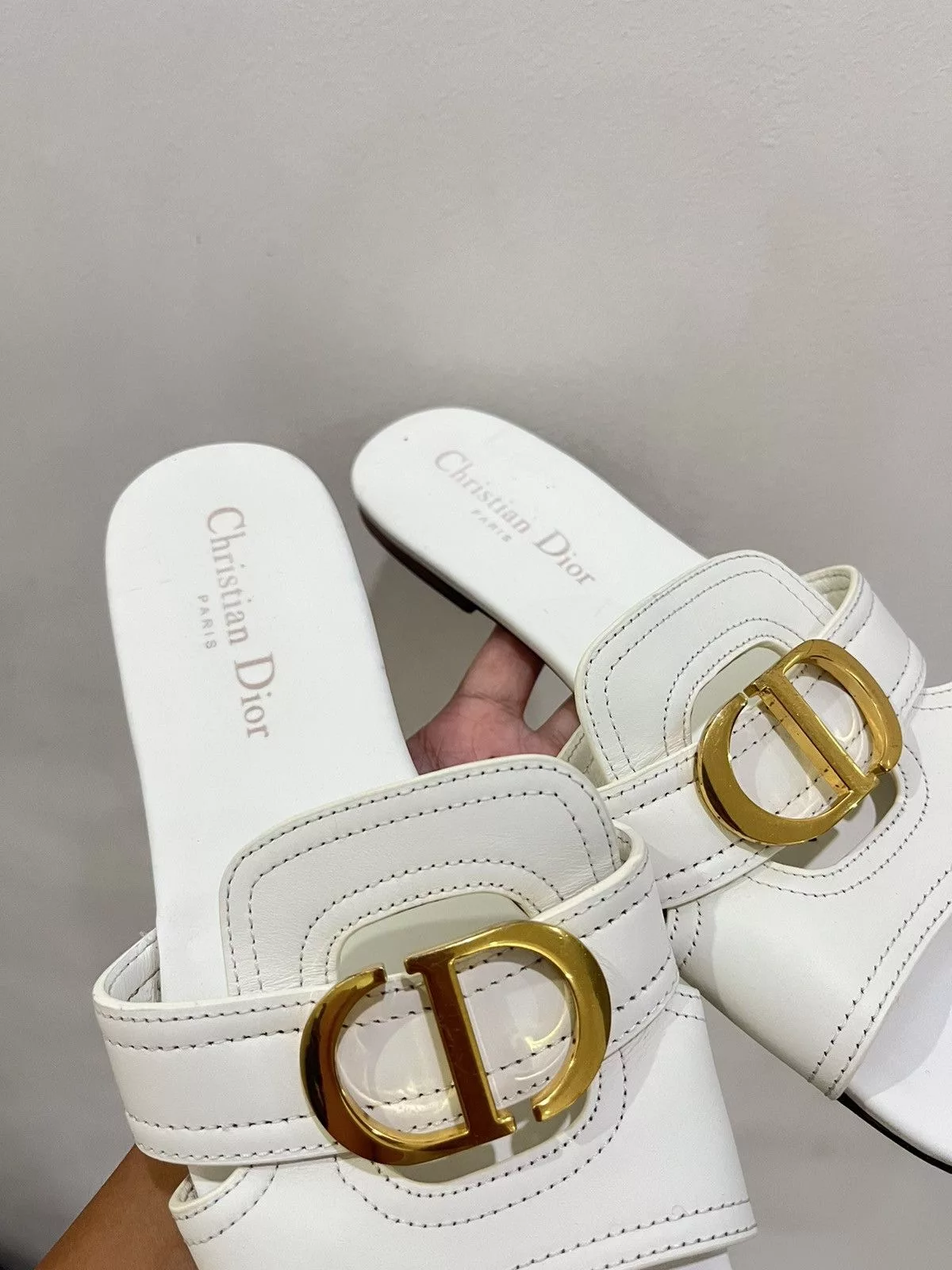 Dior Flats DIOR 30 MONTAIGNE White