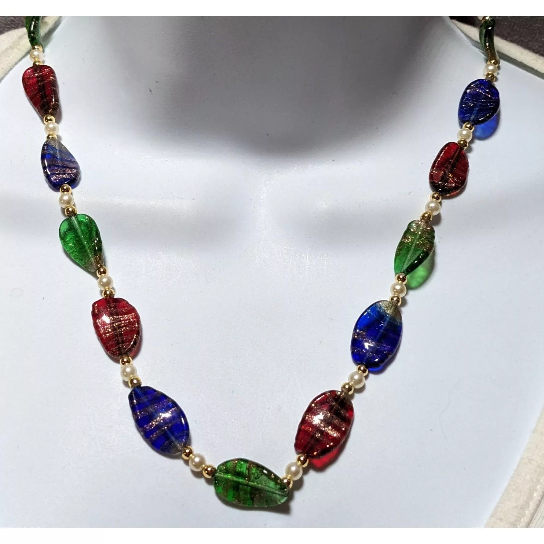 Other Necklaces Other Rainbow Glitter Glass Necklace Multi